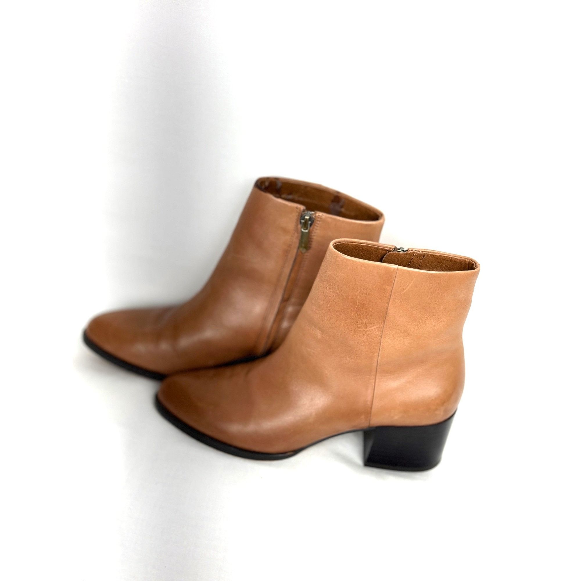Sam Edelman Sam Edelman Womens Leather Ankle Boots Size 8 Tan With Block Size US 8 / IT 38 - 2 Thumbnail