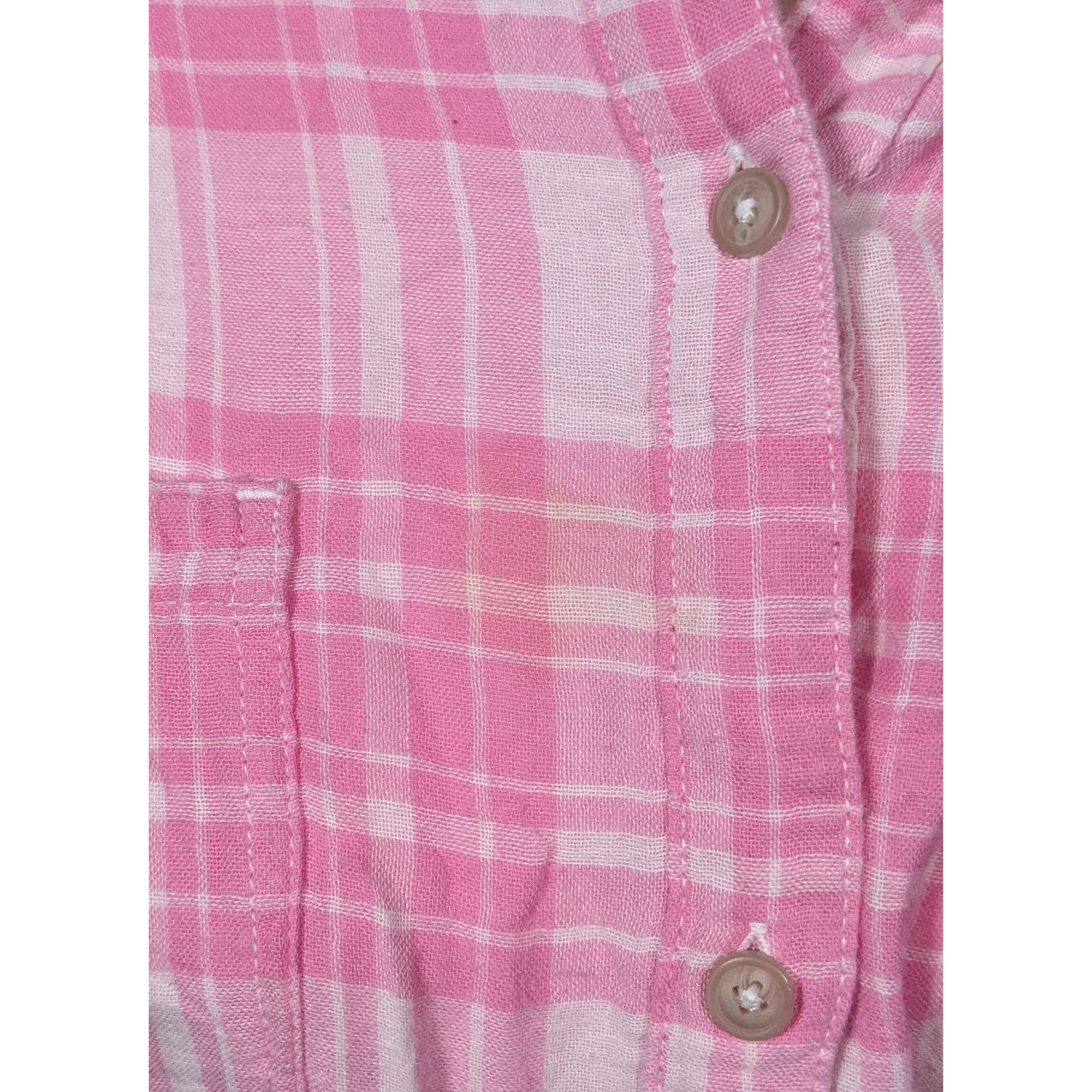 Lee Riders By Lee Indigo Pink And White Plaid Button Top Size L / US 10 / IT 46 - 7 Thumbnail