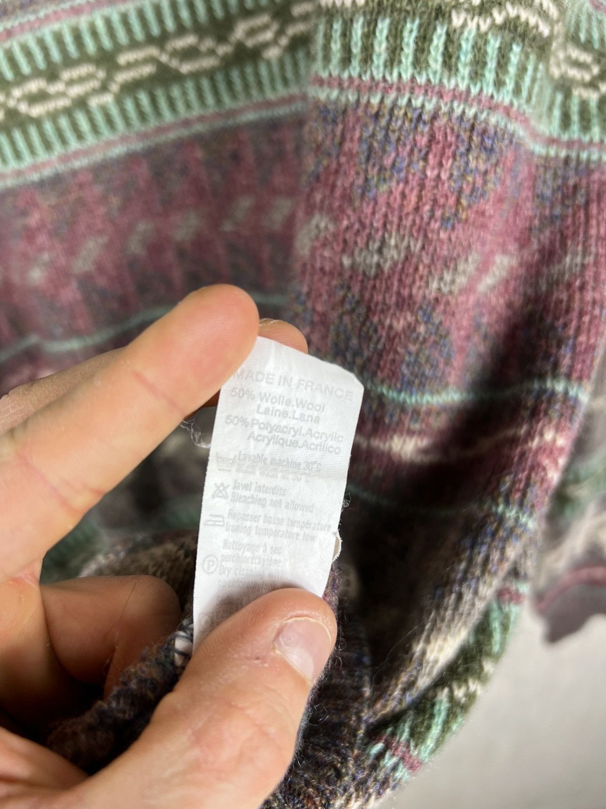 Acne Studios Vintage Tom Hanbury patterned wool sweater retro acne style Size US L / EU 52-54 / 3 - 14 Thumbnail