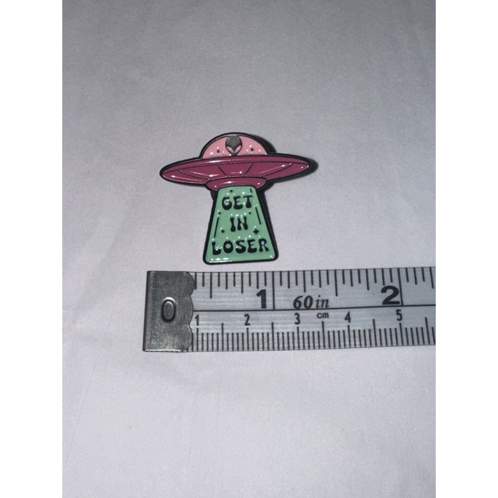 Other Get In Loser Pink Alien Spaceship Pin Brooch Size ONE SIZE - 1 Thumbnail