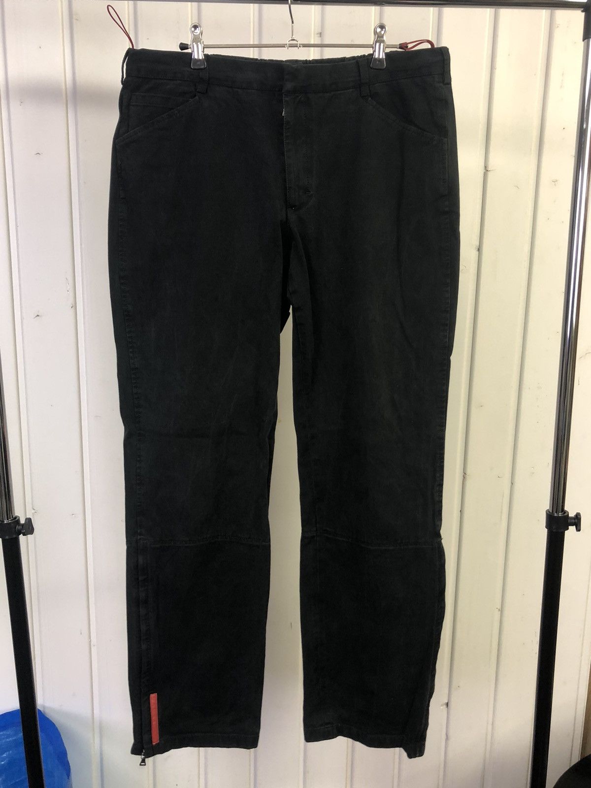 Black PRADA SPORT COTTON PANTS flared