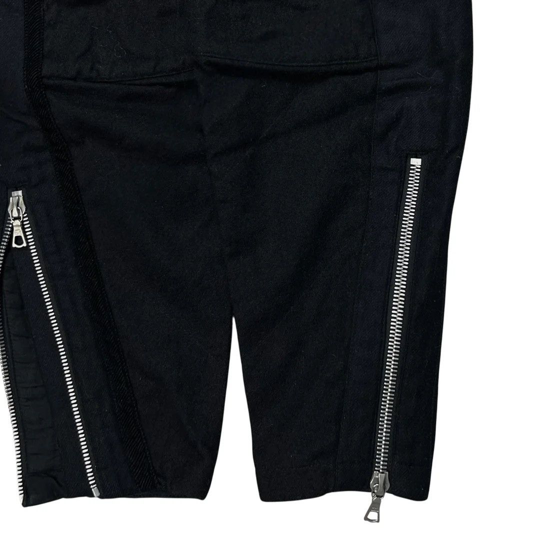 Dries Van Noten Dries Van Noten Moto Multi Zip Wool Pants - AW14 Size US 30 / EU 46 - 8 Thumbnail