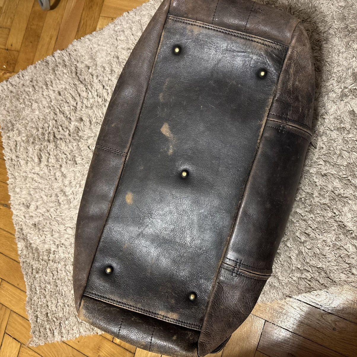 Vintage Vintage Avant-Garde Leather Travel Luggage Bag Grunge ERD Size ONE SIZE - 6 Thumbnail