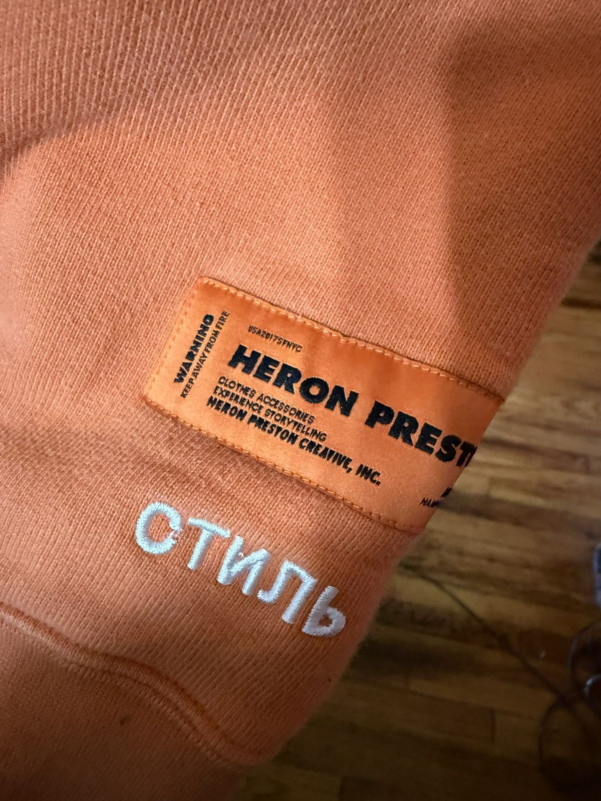 Heron Preston Heron Prestin Orange Style Zip Up Heavyweight Hoodie Size L Size US L / EU 52-54 / 3 - 5 Thumbnail