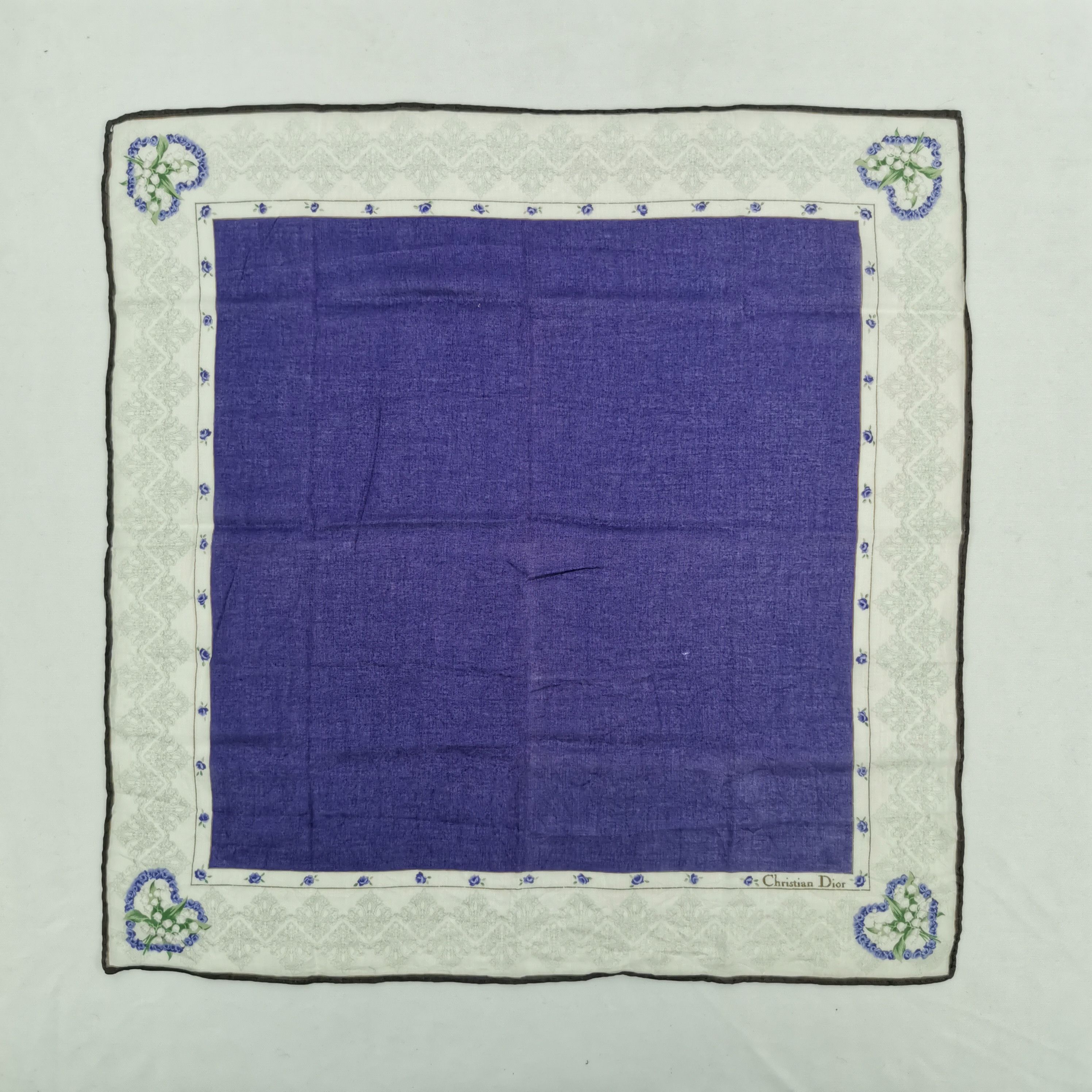 Japanese Brand Vintage Christian DIOR Handkerchief Neckerchief Bandana Size ONE SIZE - 2 Thumbnail