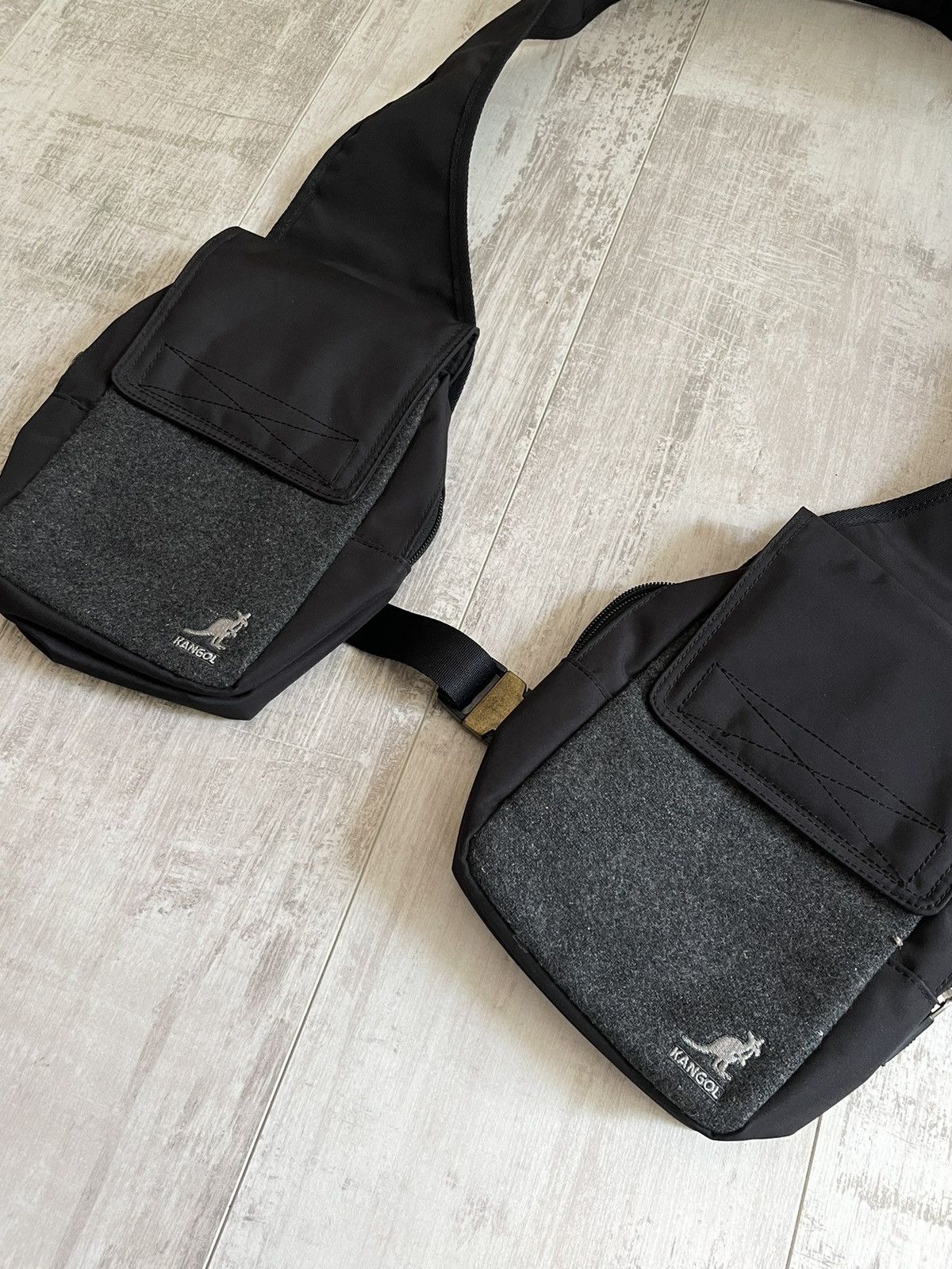 Kangol Kangol Double Bag Japan Style Y2K Black RARE Size ONE SIZE - 2 Thumbnail