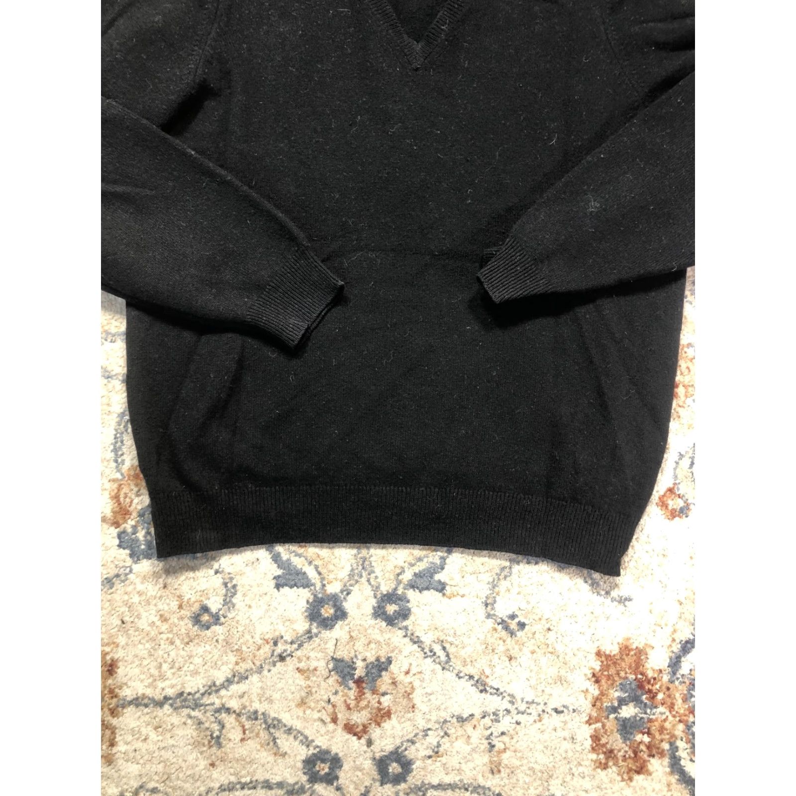 Brooks Brothers Brooks Brothers Sweater Mens M Black 100% Lambswool Knit V Neck Pullover Size US M / EU 48-50 / 2 - 5 Thumbnail