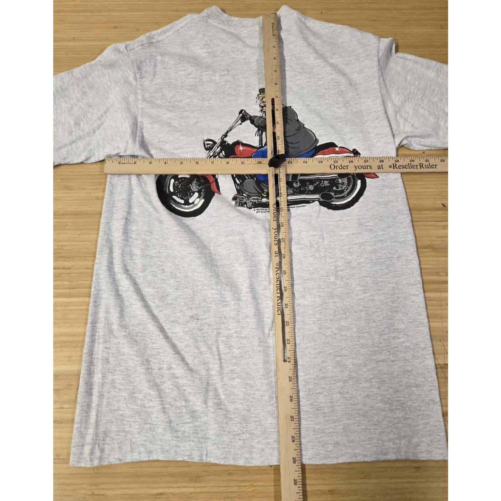 TEE JAYS VINTAGE Brutus Road Hog Shirt Mens Large Gray Tee Jays Biker Motorcycle 80s Size US L / EU 52-54 / 3 - 6 Thumbnail