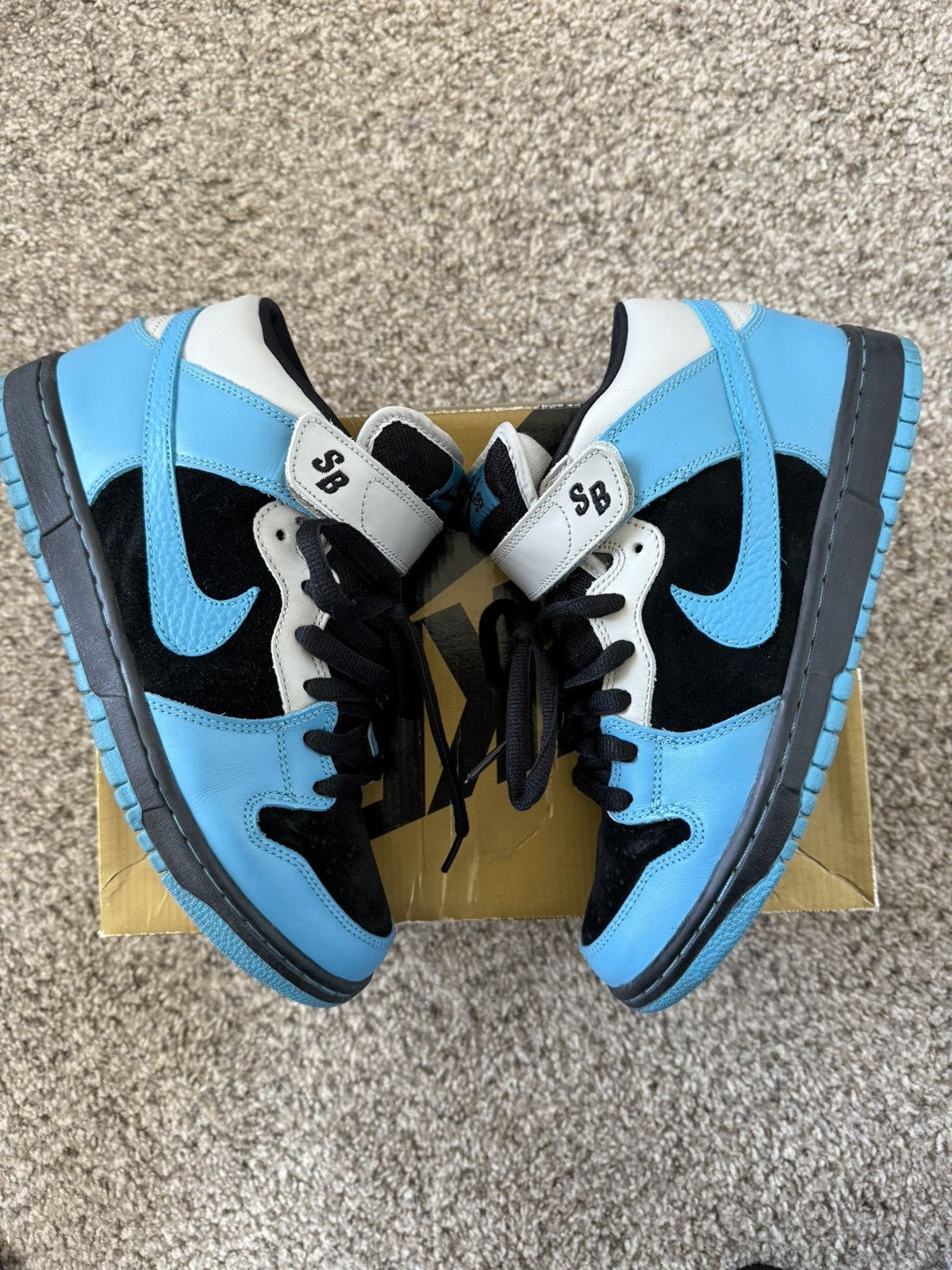 Nike Dunk Mid Pro SB Black | Aqua Fuel Blue Size US 8 / EU 41 - 1 Thumbnail