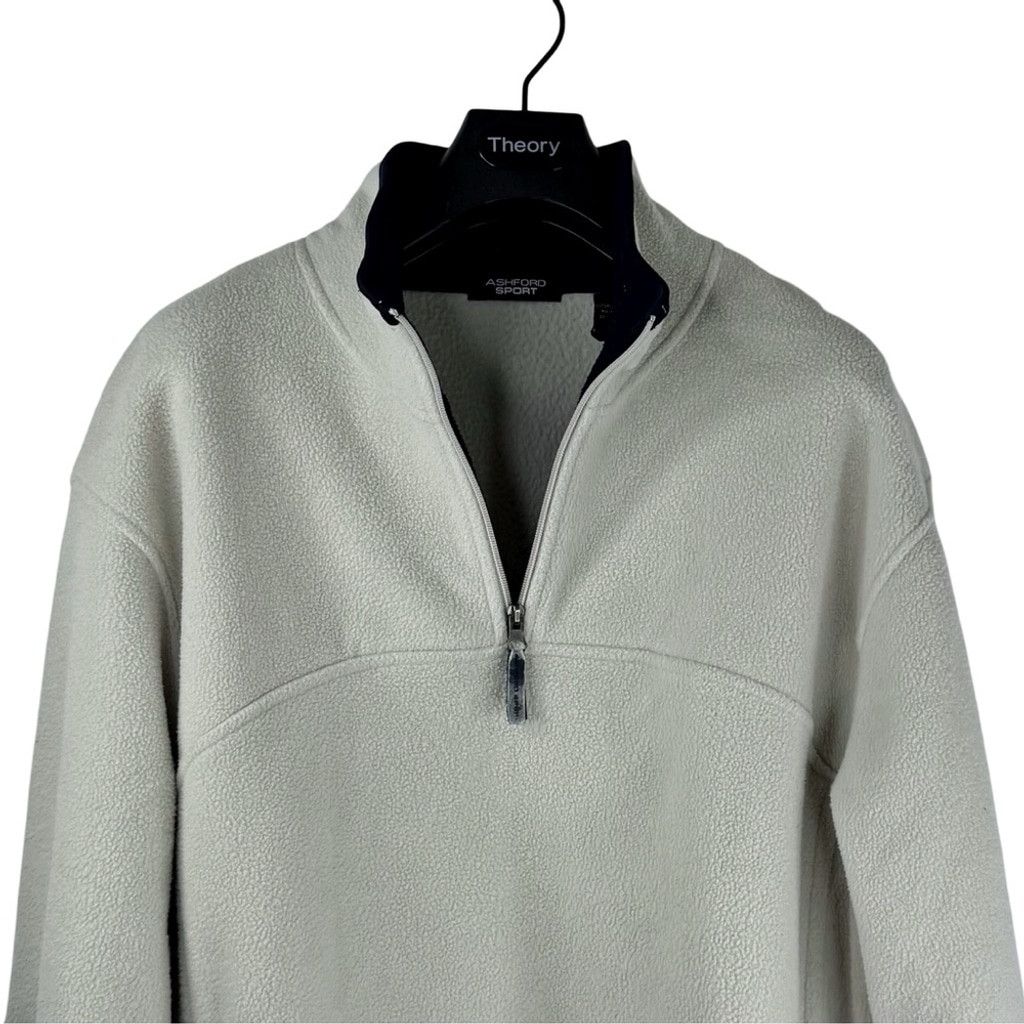 John Ashford JOHN ASHFORD Men's Bone Colored 1/4 Zip Fleece Pullover L Size US L / EU 52-54 / 3 - 3 Thumbnail