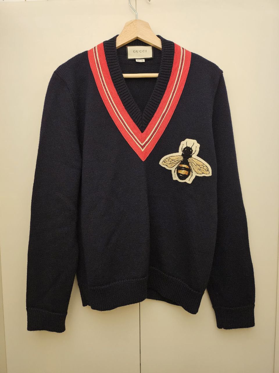 Knitted Sweater Gucci Bee Gucci Embroidered Sweater Embroidered