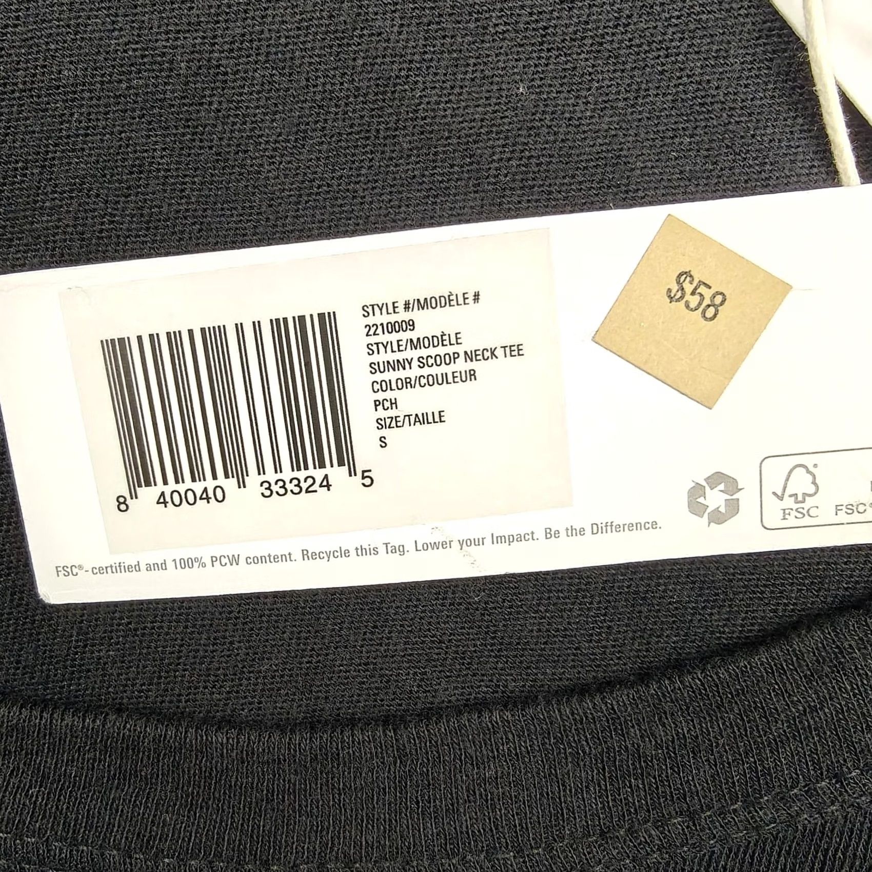 Outerknown Outerknown Shirt Womens Small Black Sunny Scoop Neck Short Sleeve T-Shirt New Size S / US 4 / IT 40 - 5 Thumbnail