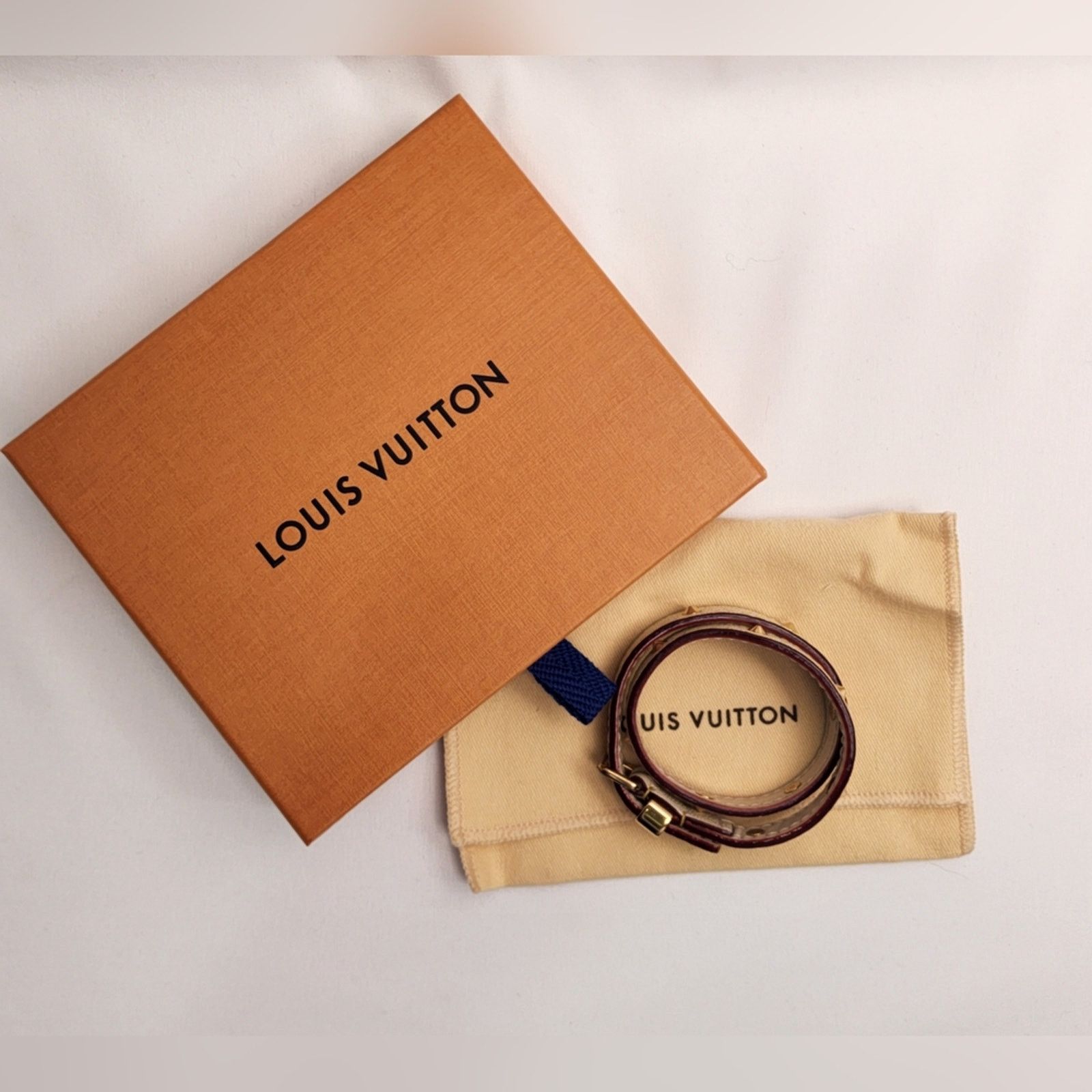Louis Vuitton Louis Vuitton Leather Suhali Studded Double Wrap Bracelet Size ONE SIZE - 2 Thumbnail