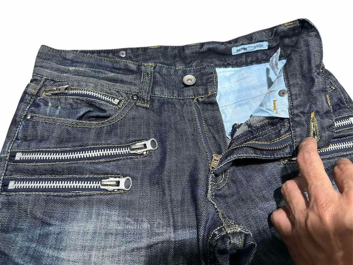 semanticdesign 🔥Sick Y2K Semantic Designs Multi Zipper Denim Punk Size US 30 / EU 46 - 4 Thumbnail