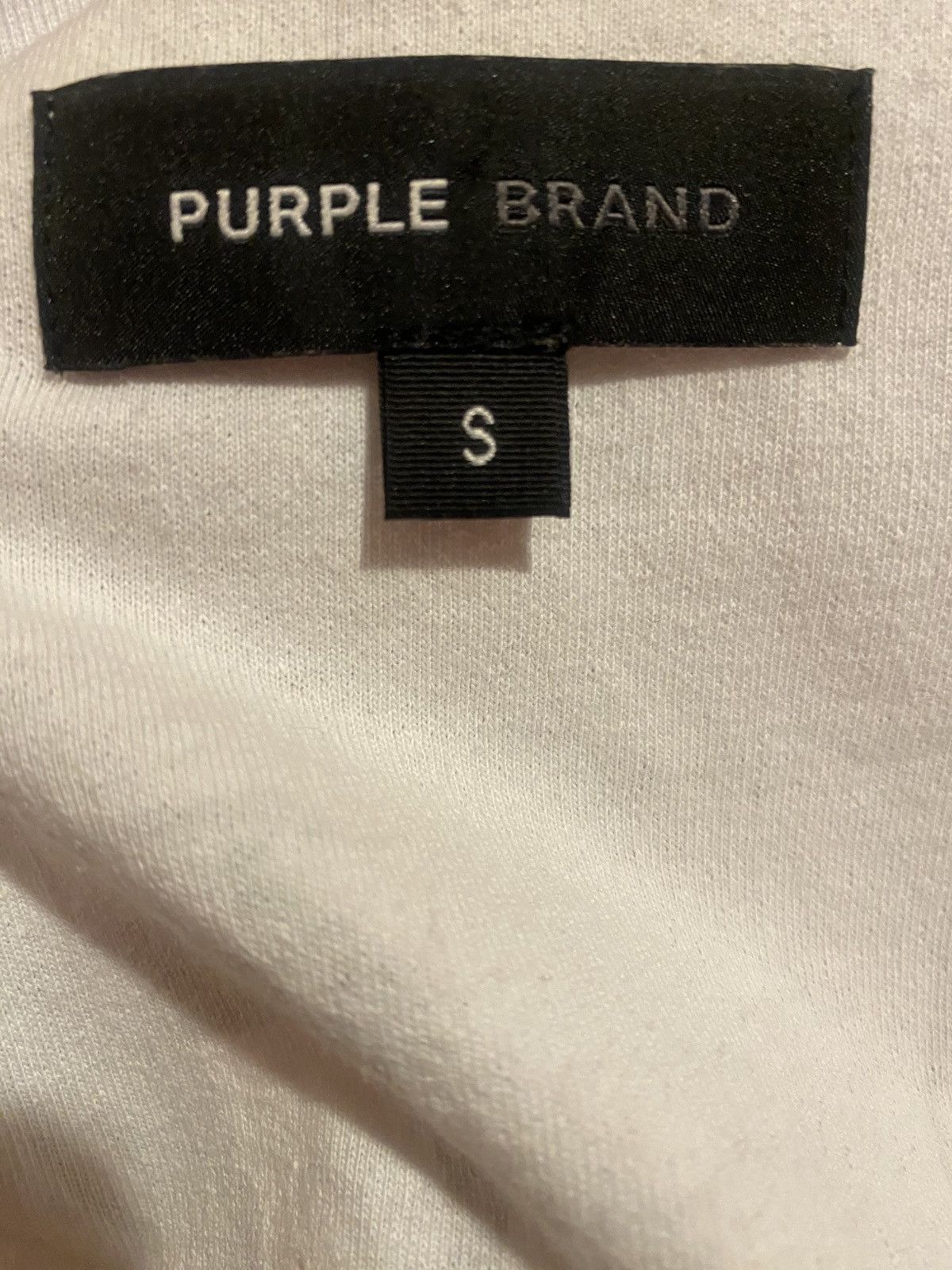 Purple Brand Purple Brand Cracked White Tee Size US S / EU 44-46 / 1 - 3 Thumbnail