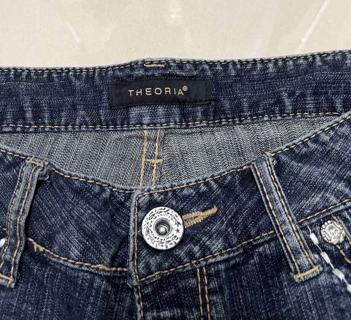 Japanese Brand Flare Jeans Theoria Thunder low rise stretch denim bootcut Size US 28 / EU 44 - 3 Thumbnail