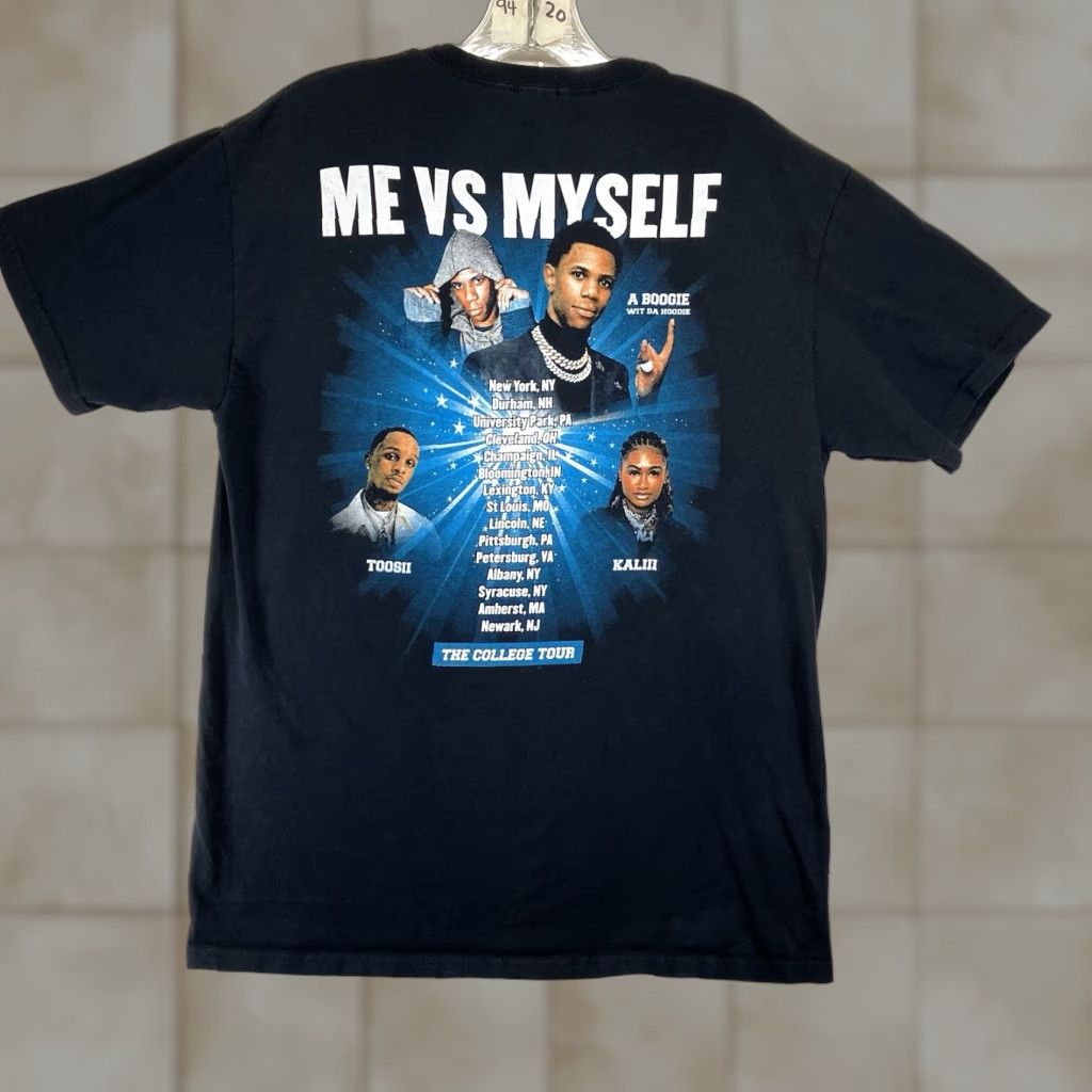 Fruit Of The Loom A BOOGIE WIT DA HOODIE Rap Tee Medium Hip Hop Concert Tour Toosii Kaliii Fruit of the Loom Black T-Shirt Unisex Adults M Size US M / EU 48-50 / 2 - 1 Thumbnail
