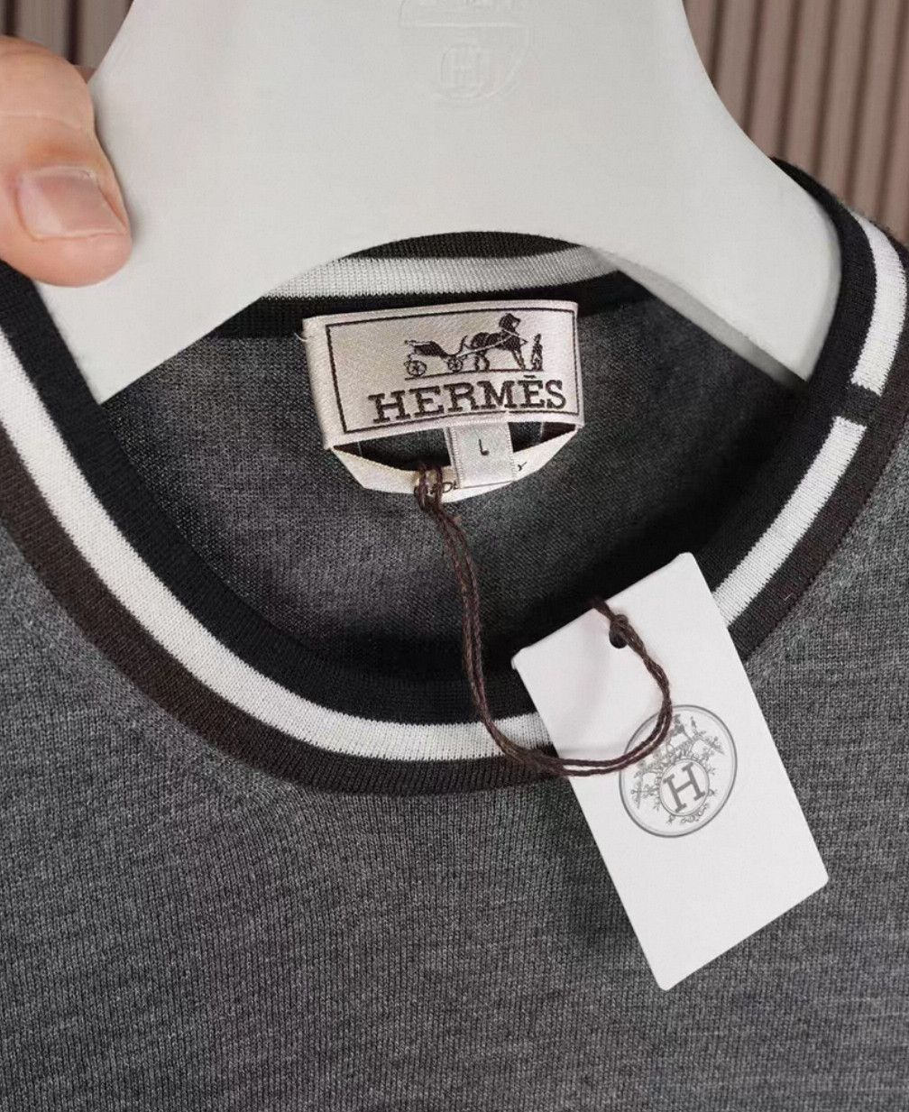 Hermes Hermes Cashmere/Silk Knit Sweater Size US L / EU 52-54 / 3 - 3 Thumbnail