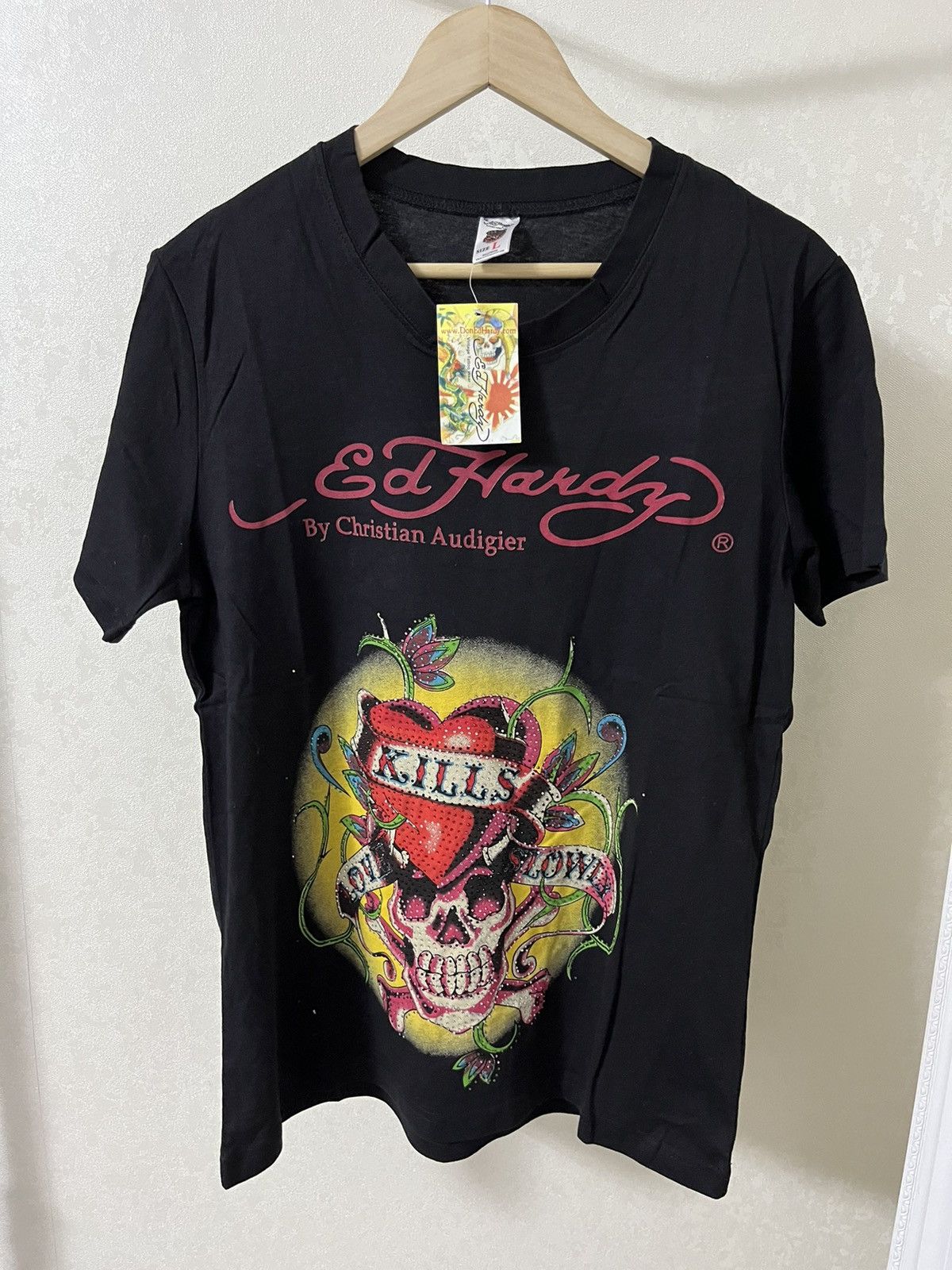 Ed Hardy Don Ed Hardy Vintage Big Logo T Shirt with tags Size US L / EU 52-54 / 3 - 1 Thumbnail