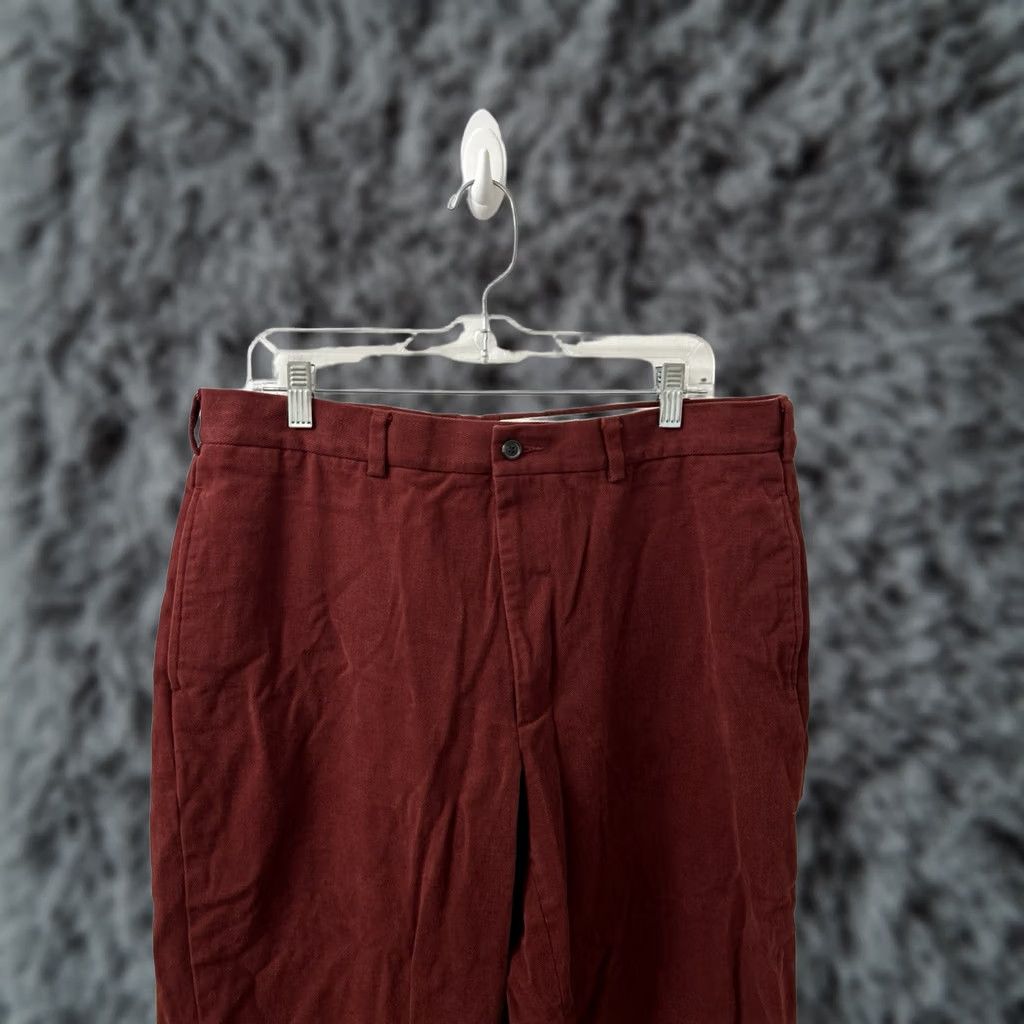 Brooks Brothers Brooks Brothers Hudson Pants Mens 38x32 Red Straight Leg Trousers Dress Pants Casual Business Cotton Blend Zipper Button 5-Pocket Size US 38 / EU 54 - 1 Thumbnail