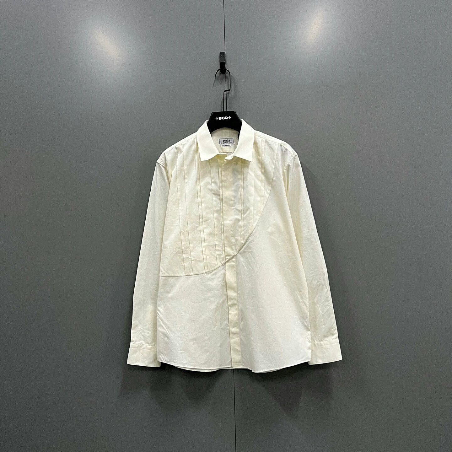 Hermes HERMES Off-White Paneled Shirt Size US M / EU 48-50 / 2 - 1 Thumbnail