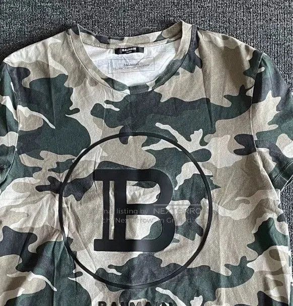 Balmain Balmain Camo Short Sleeve Logo T. Size US XL / EU 56 / 4 - 2 Thumbnail