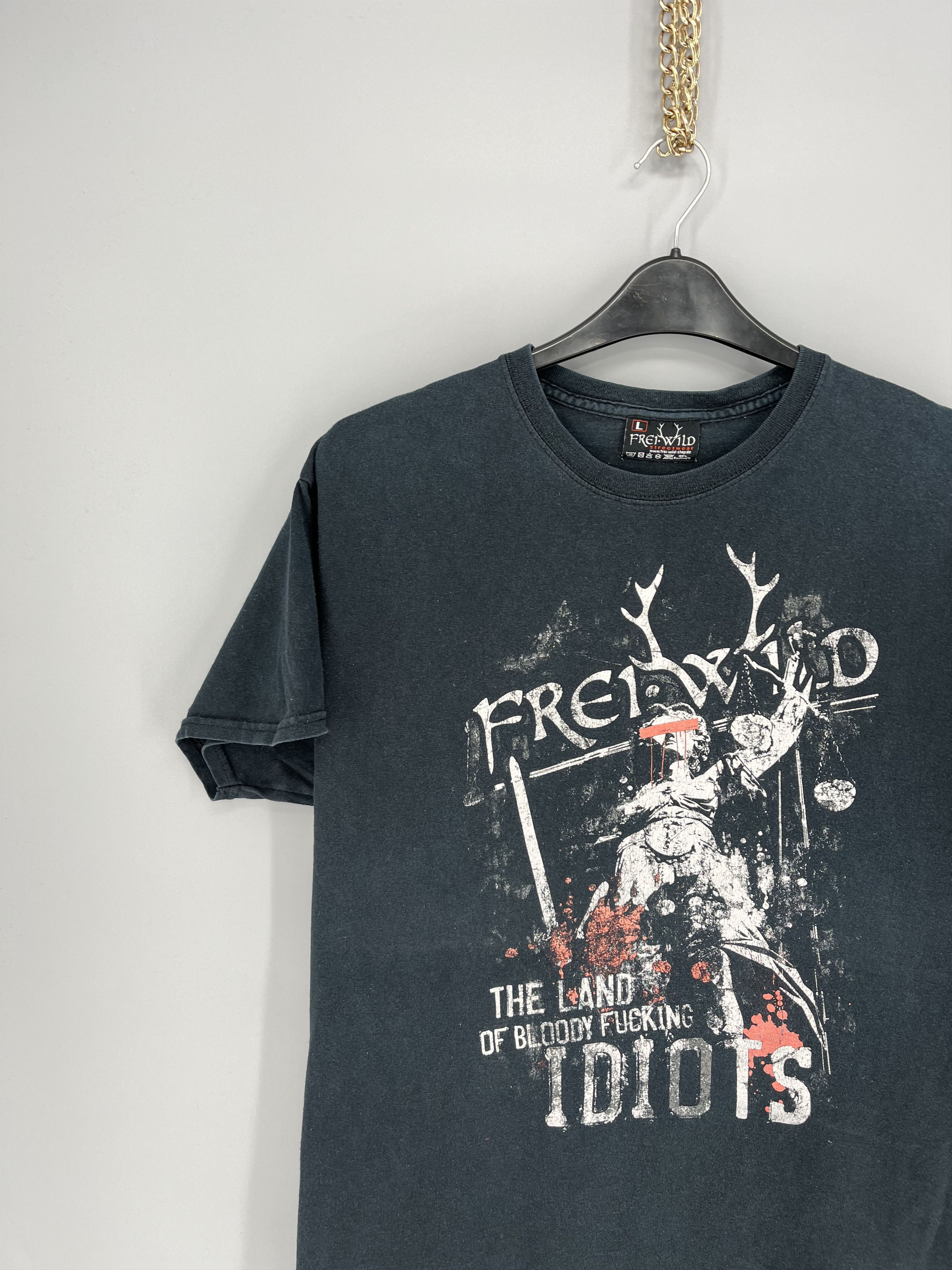 Band Tees Vintage Frei WILD Band tee Skull T shirt Black Size US L / EU 52-54 / 3 - 4 Thumbnail