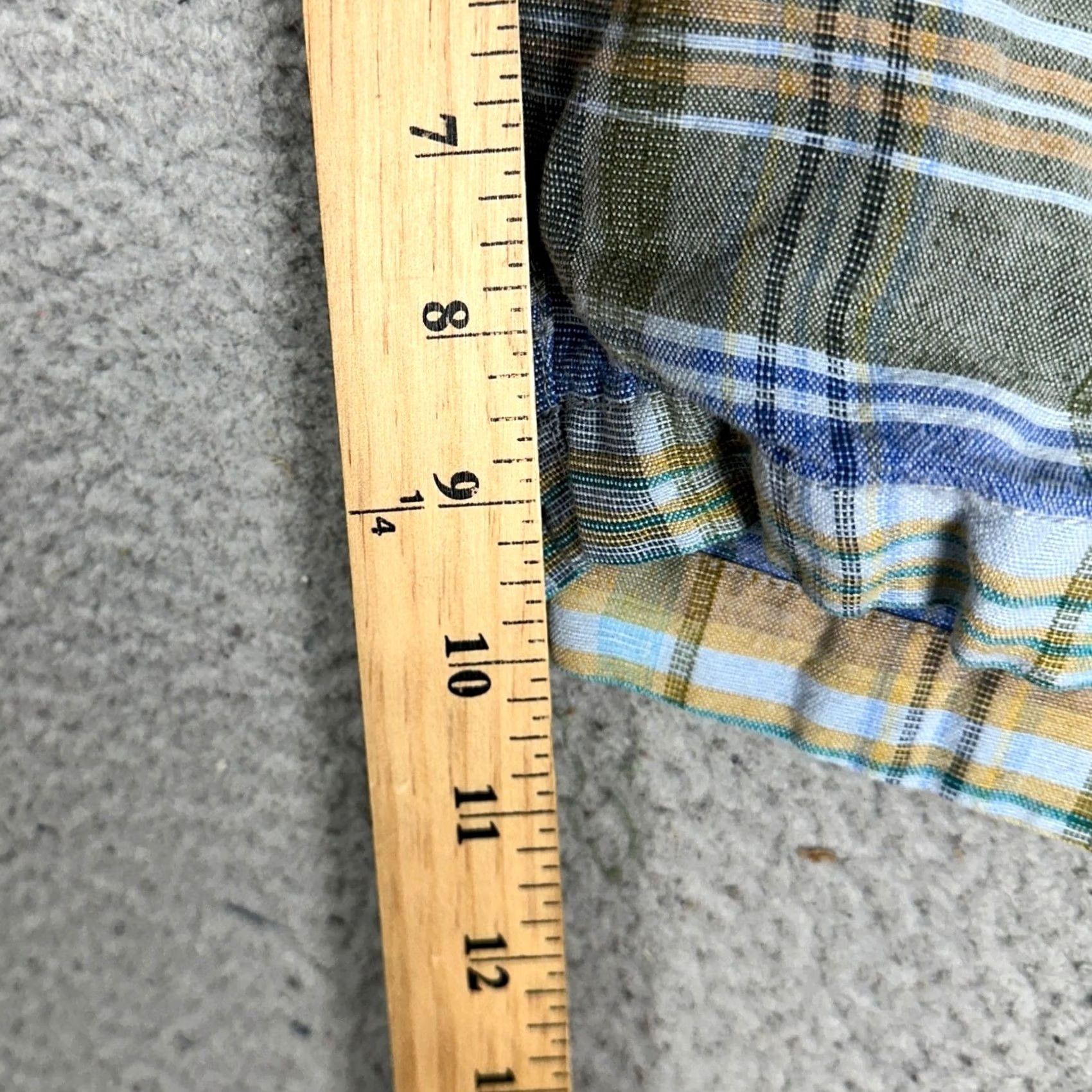 Tommy Bahama Tommy Bahama Plaid Shorts Mens 33 Flat Front Button Logo Multicolor Linen Lyocell Casual Summer Beach Travel Mens Size US 33 - 5 Thumbnail
