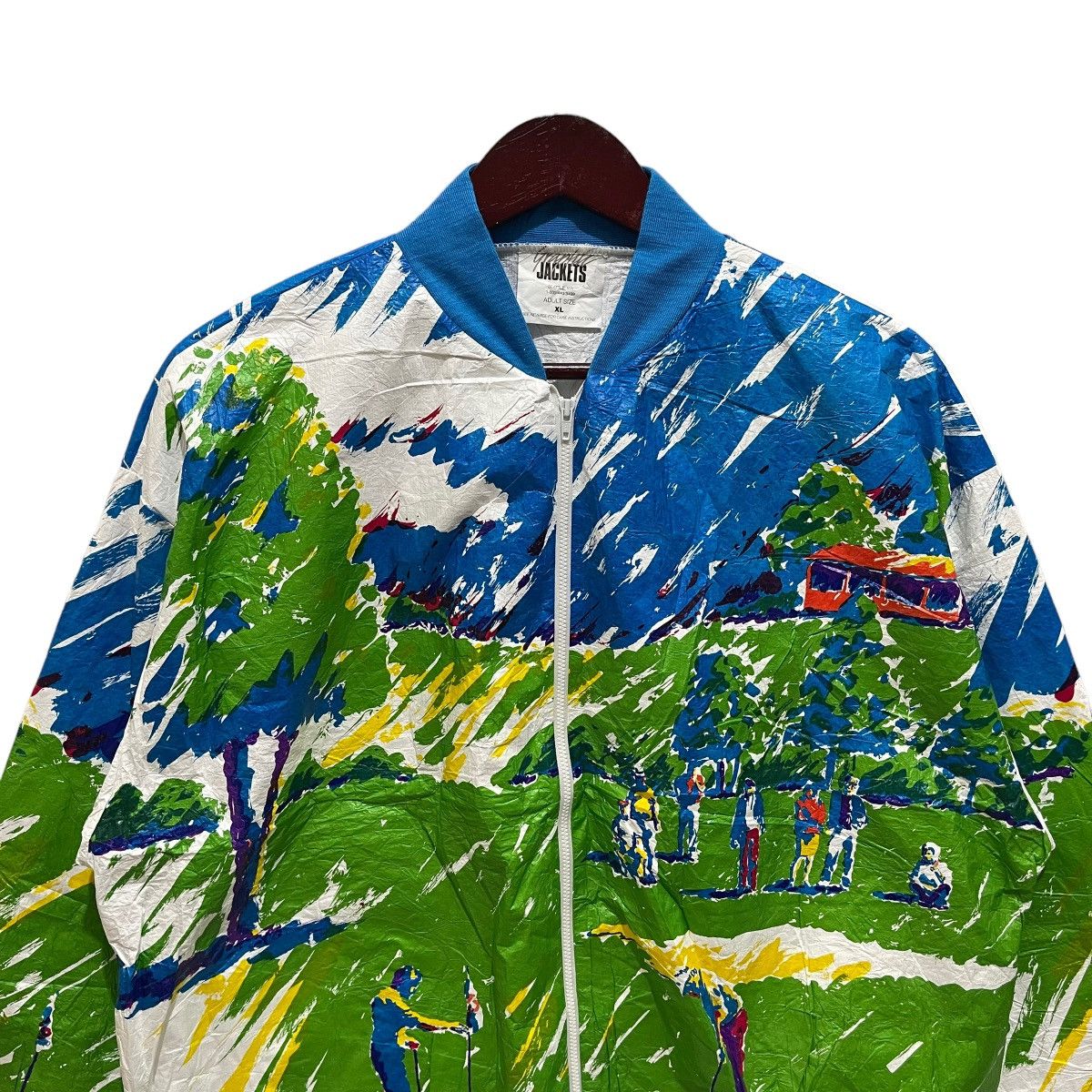 Golf le Fleur Rare Vintage Graphic Design Golf Printed Zipper Light Jacket Size US XL / EU 56 / 4 - 3 Thumbnail