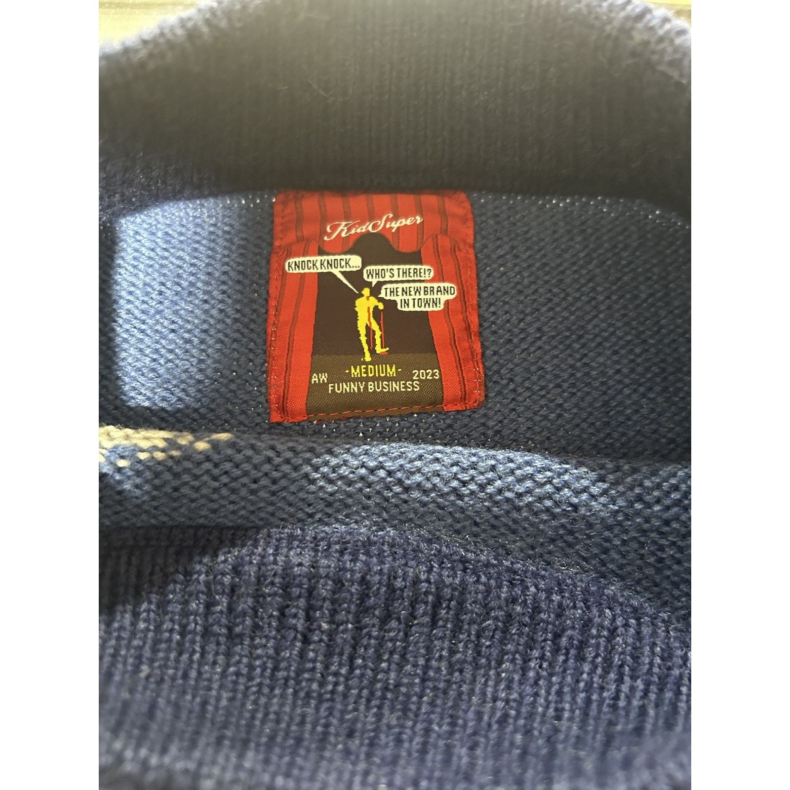 KidSuper KID SUPER MOCK NECK SWEATER BLUE SIZE MEDIUM PREOWNED Size US M / EU 48-50 / 2 - 5 Thumbnail