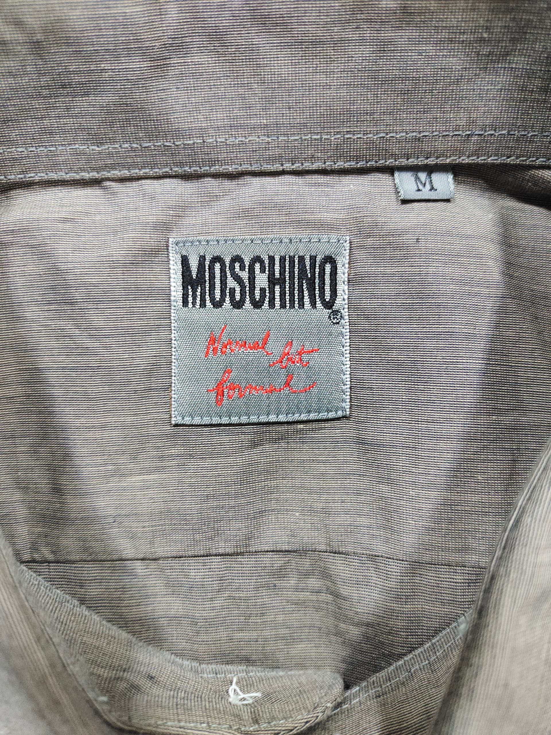 Moschino VINTAGE MOSCHINO GRAY BUTTON UP LONG SLEEVE SHIRT Size US M / EU 48-50 / 2 - 8 Thumbnail