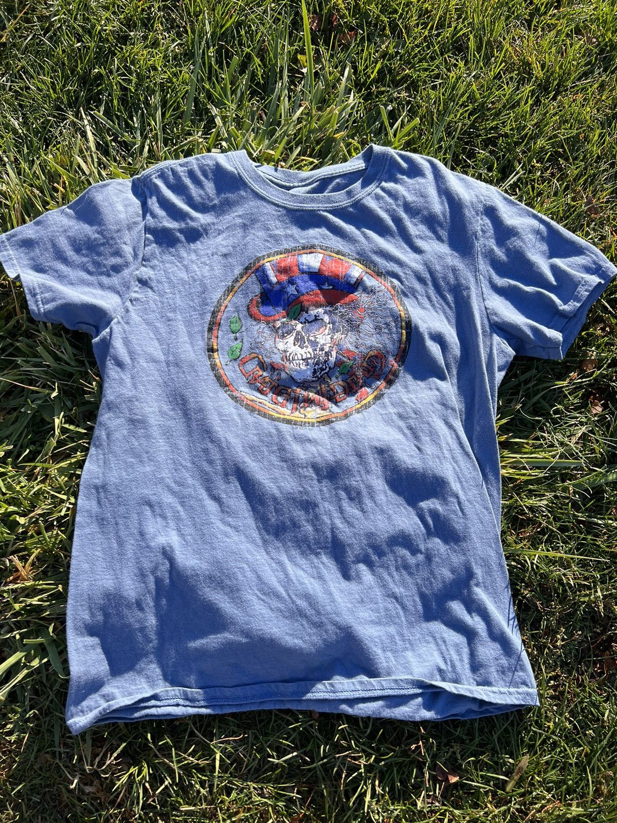 image of Insane Vintage 90's Grateful Dead Uncle Sam Tee in Blue, Men's (Size Small)