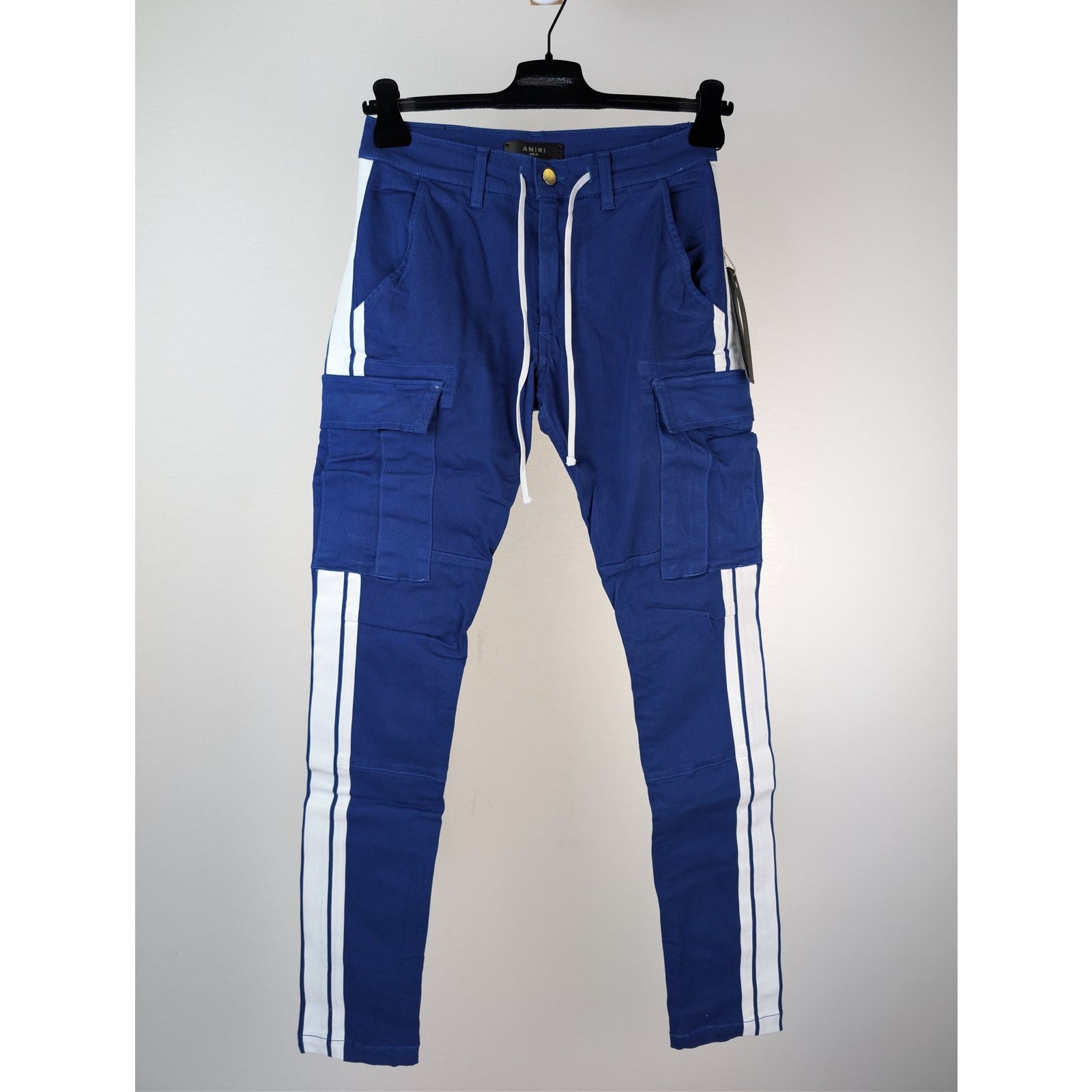 Amiri o1rshd1 Stack Track Cargo Trousers Pants Royal Blue / White Size US 28 / EU 44 - 10 Thumbnail