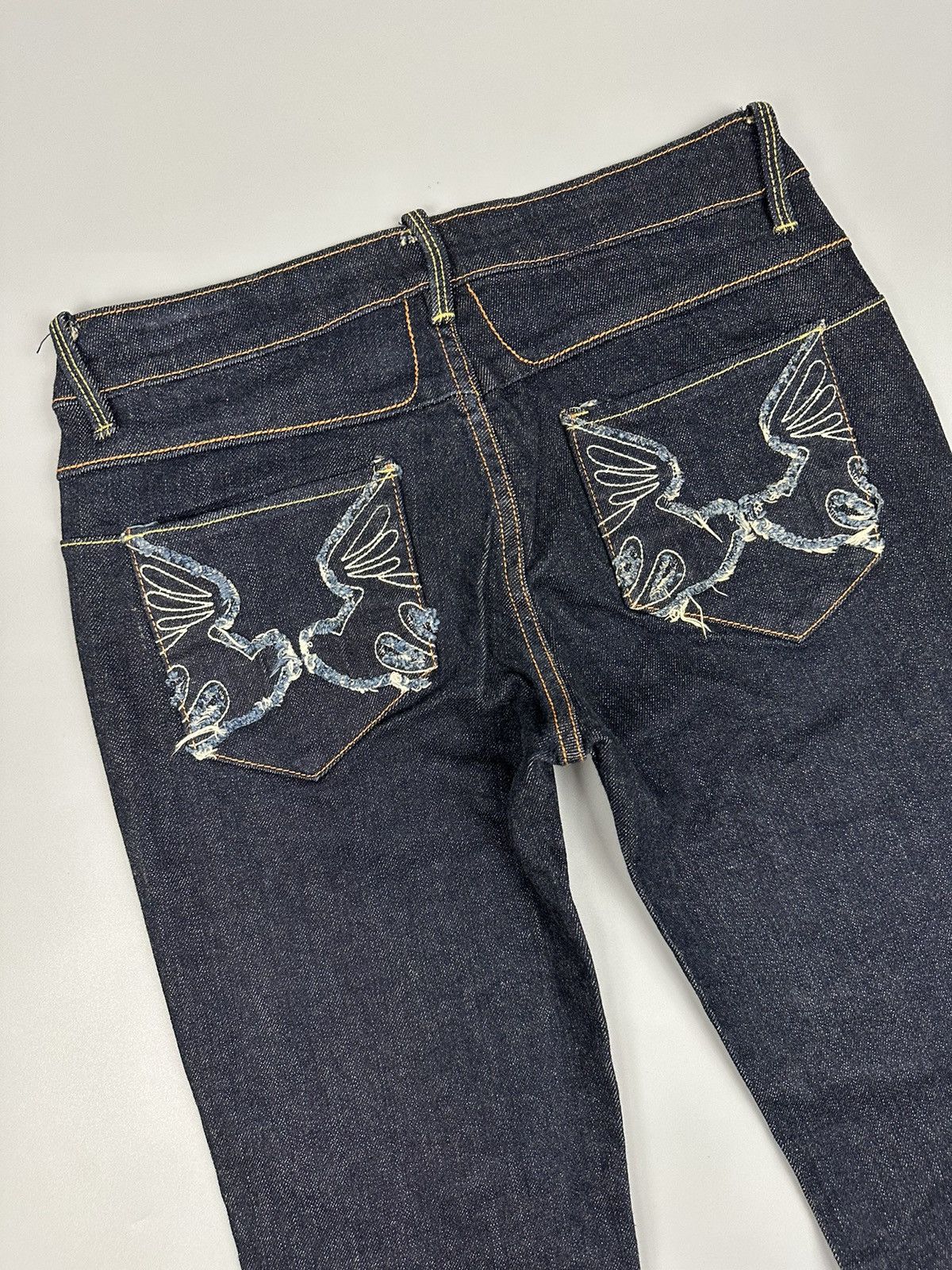 If Six Was Nine × Le Grande Bleu (L.G.B.) 🔥Flared Sick🔥 Et Boice Embroidery Flared Denim Size US 28 / EU 44 - 8 Thumbnail