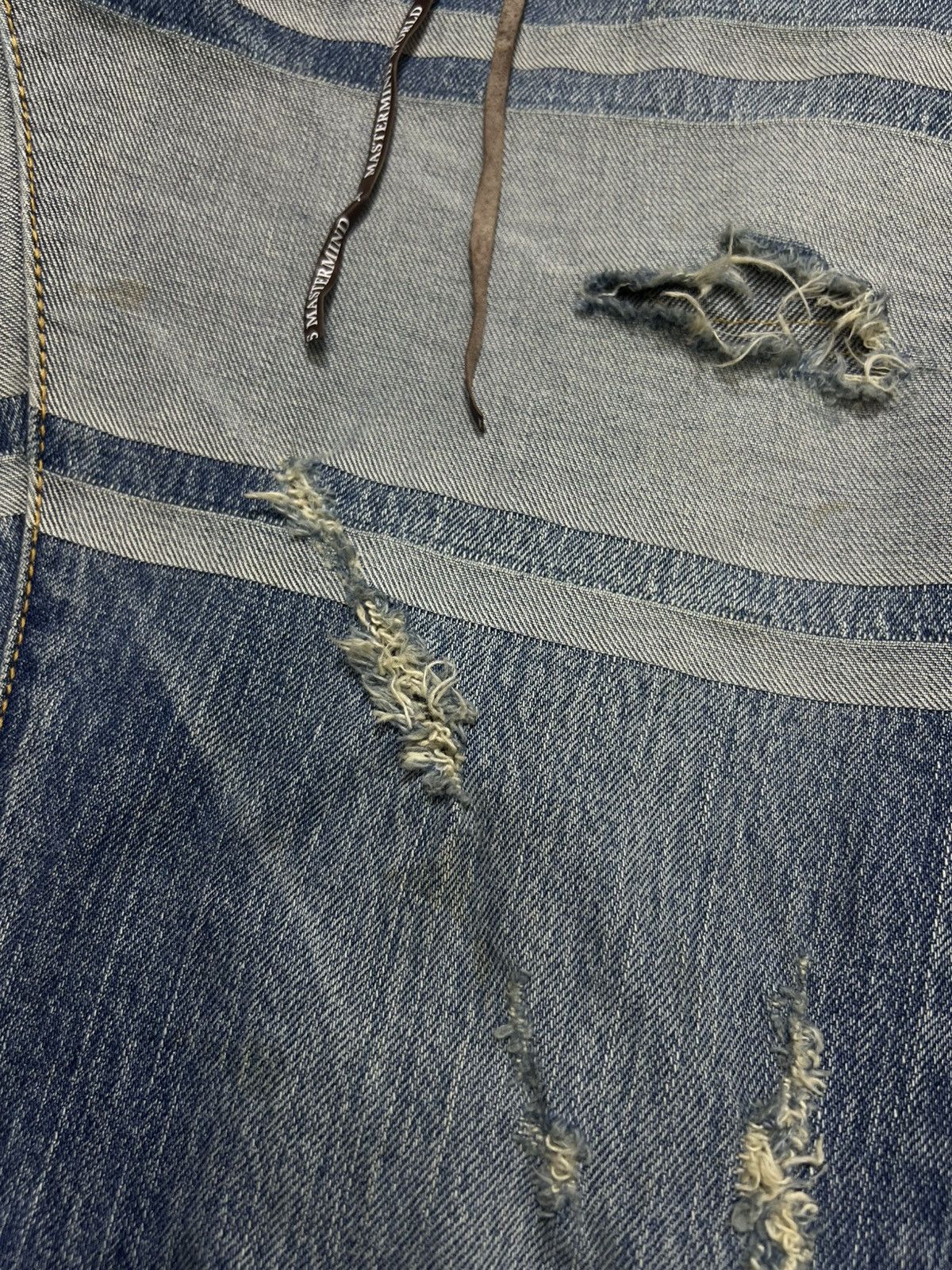 Mastermind World Mastermind World - Double Waist Crash Skinny Denim Jeans Size US 30 / EU 46 - 6 Thumbnail