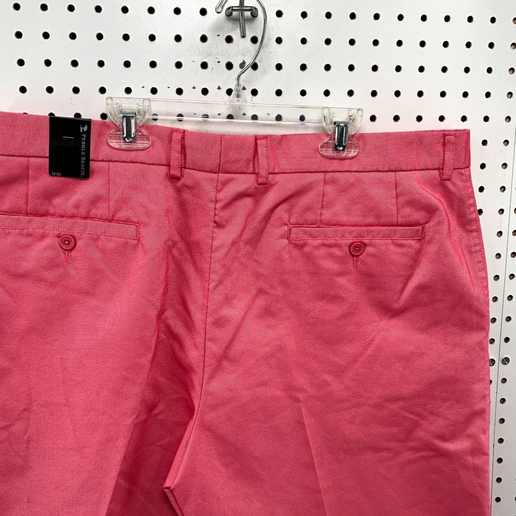 Vintage Pebble Beach Pink Mens 40x10 Chino Golf Shorts Casual Shirt? Size US 40 / EU 56 - 7 Thumbnail