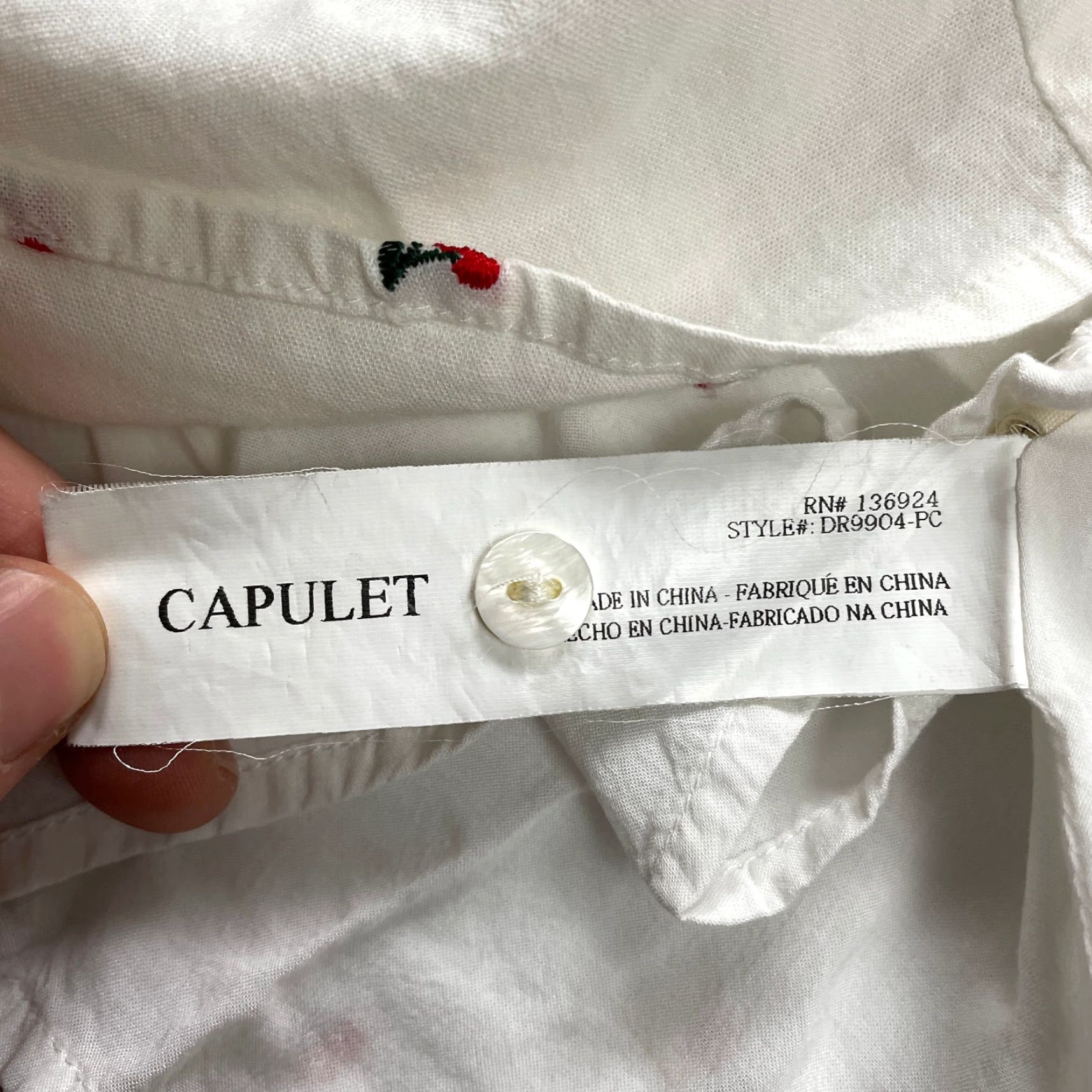 Vintage Capulet White Floral Sundress Womens XS Backless Knee Length Embroidered Linen Size XS / US 0-2 / IT 36-38 - 7 Thumbnail