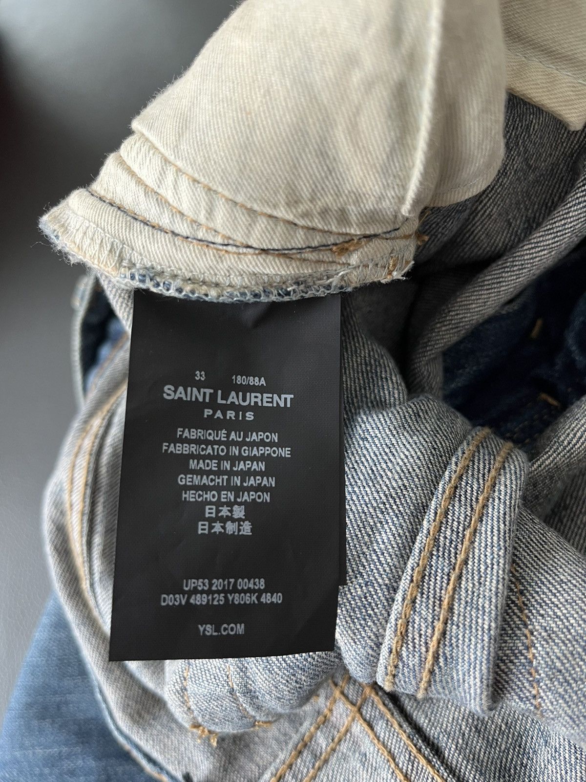 Hedi Slimane × Saint Laurent Paris × Yves Saint Laurent Saint Laurent Runway Sold Out Distressed Ripped Denim Jeans Size US 33 - 9 Thumbnail