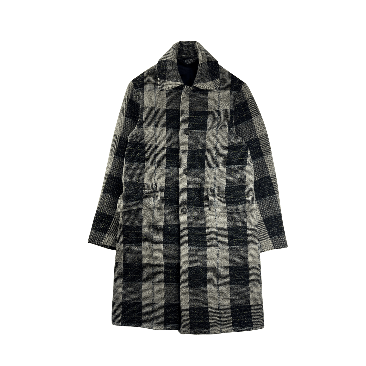 Acne Studios Acne Studios Grey Plaided Wool Coat Size US S / EU 44-46 / 1 - 2 Thumbnail