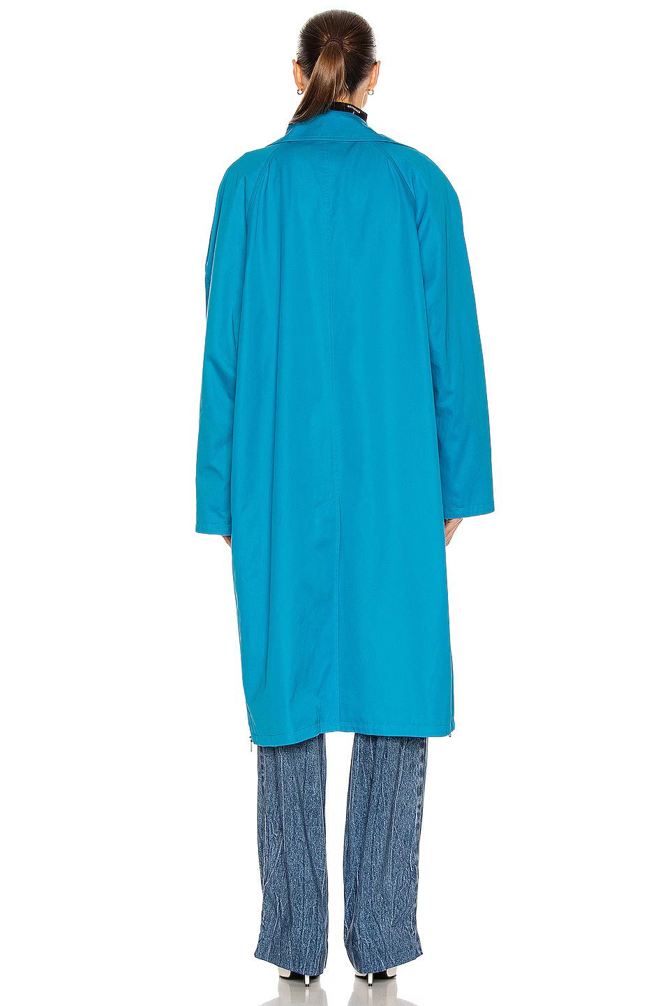 Balenciaga o1y0625 Full-Length Jacket in Azure Size S / US 4 / IT 40 - 5 Thumbnail