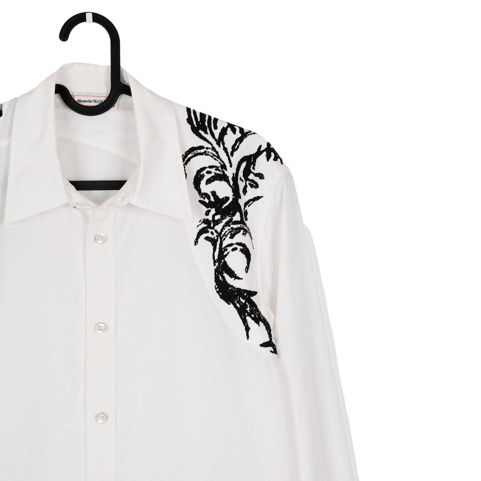 Alexander McQueen Alexander McQueen Harness Bondage Print White Button Shirt Size US S / EU 44-46 / 1 - 2 Thumbnail
