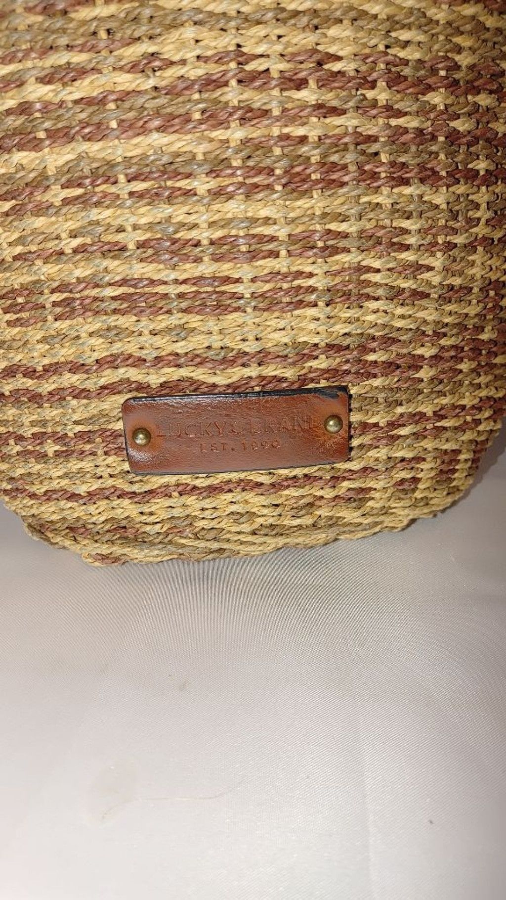 Lucky Brand Lucky Brand Kenya Woven Rattan Drawstring Bucket Bag Size ONE SIZE - 3 Thumbnail