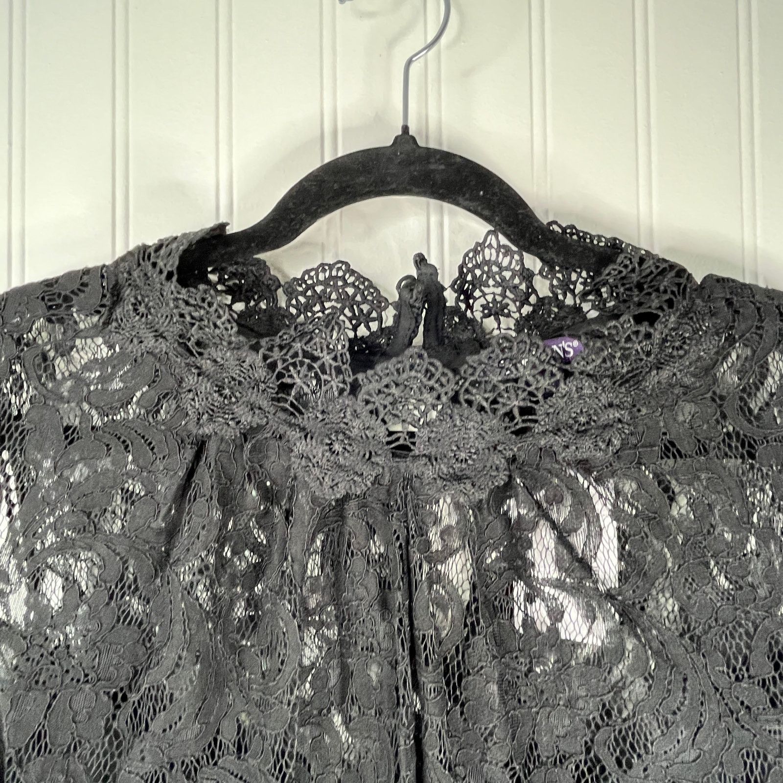 Other NWT Roaman's Lace Cold-Shoulder Top Black Witchy Formal Size 3XL / US 20-22 - 11 Thumbnail