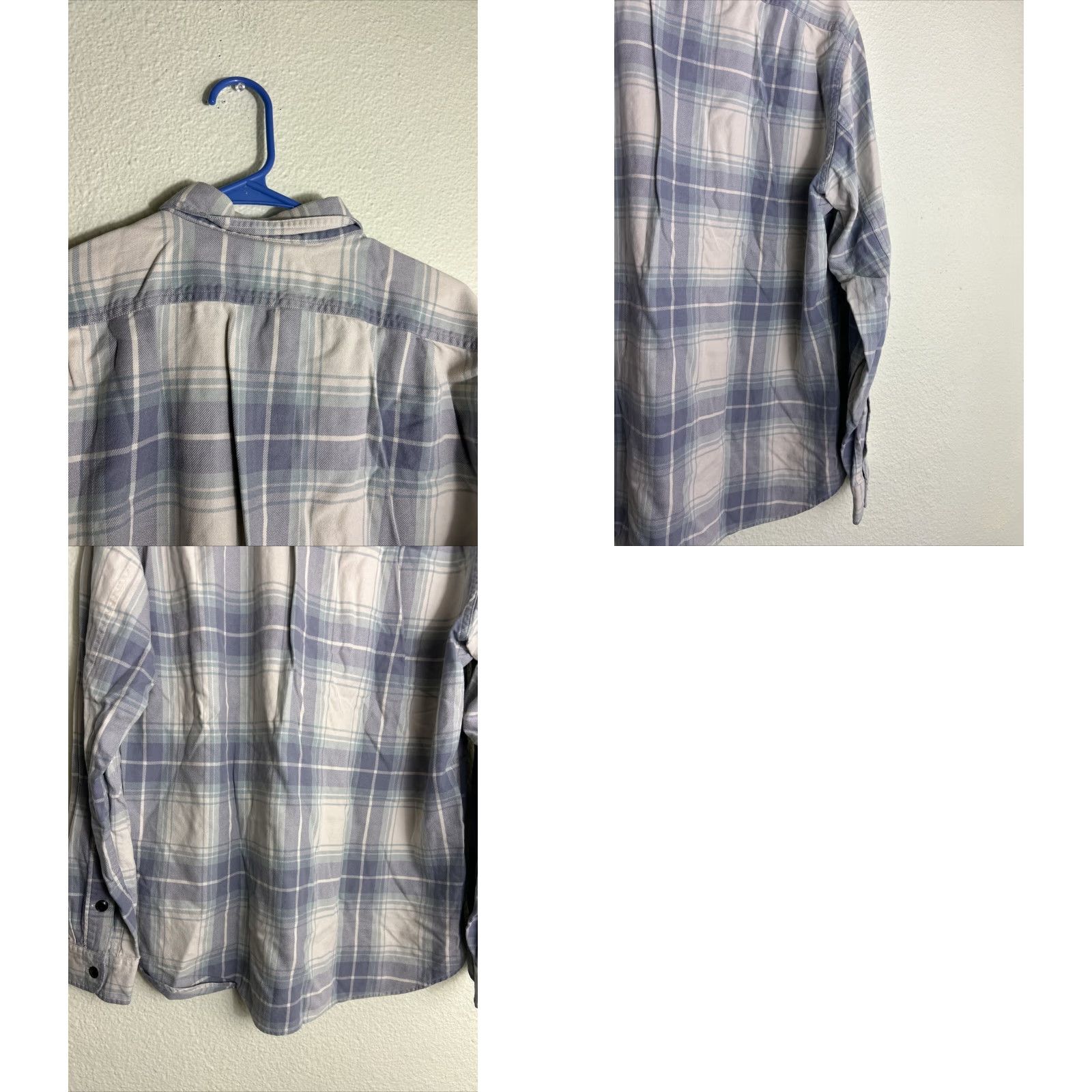 J.Crew J.CREW Mens Button-Up Shirt Plaid Cotton Long Sleeve Blue White Multicolor L Regular Shirt Womens? Size US L / EU 52-54 / 3 - 9 Thumbnail