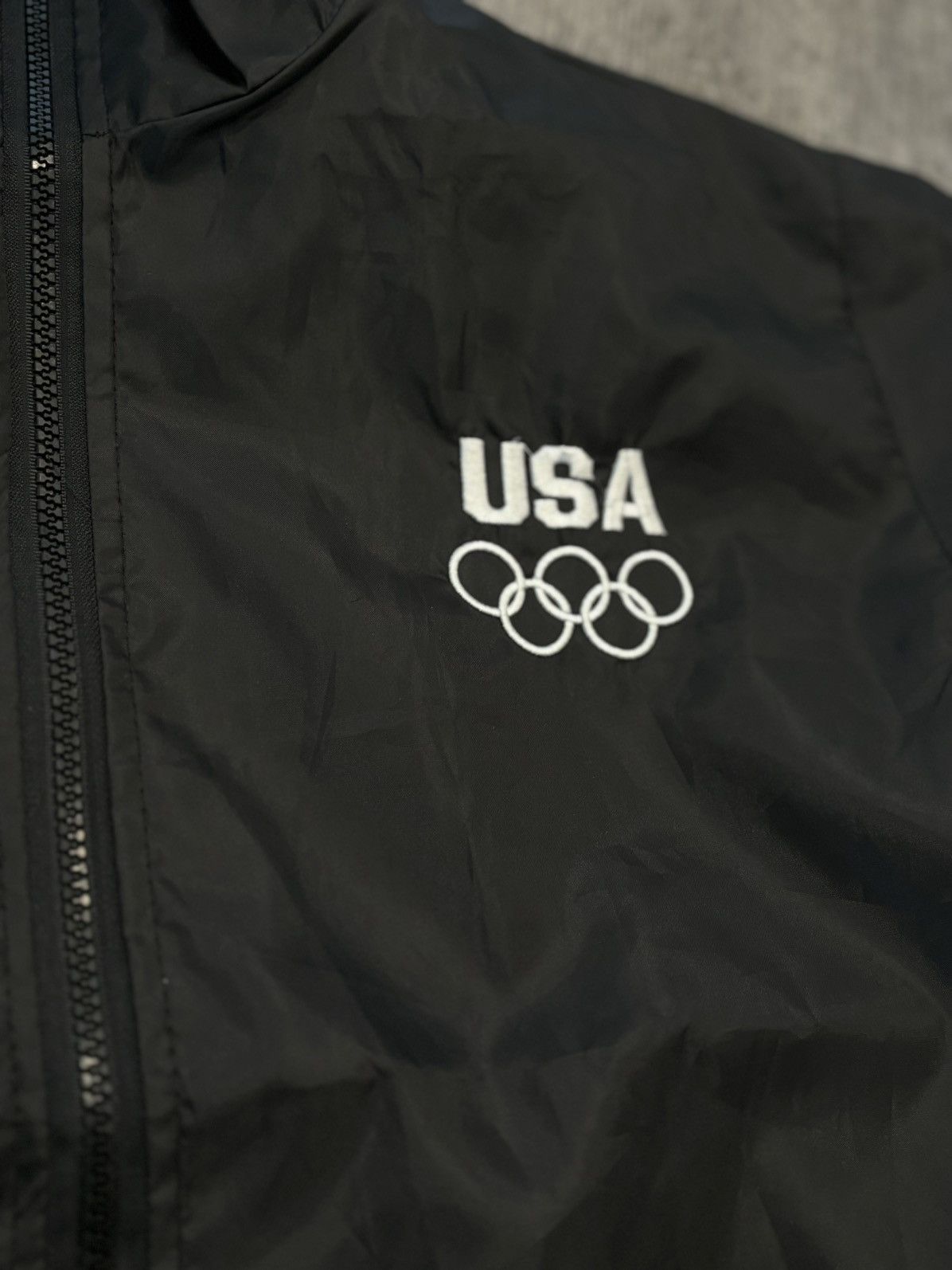 Other × Vintage Black USA Olympic Windbreaker Jacket Size US M / EU 48-50 / 2 - 2 Thumbnail