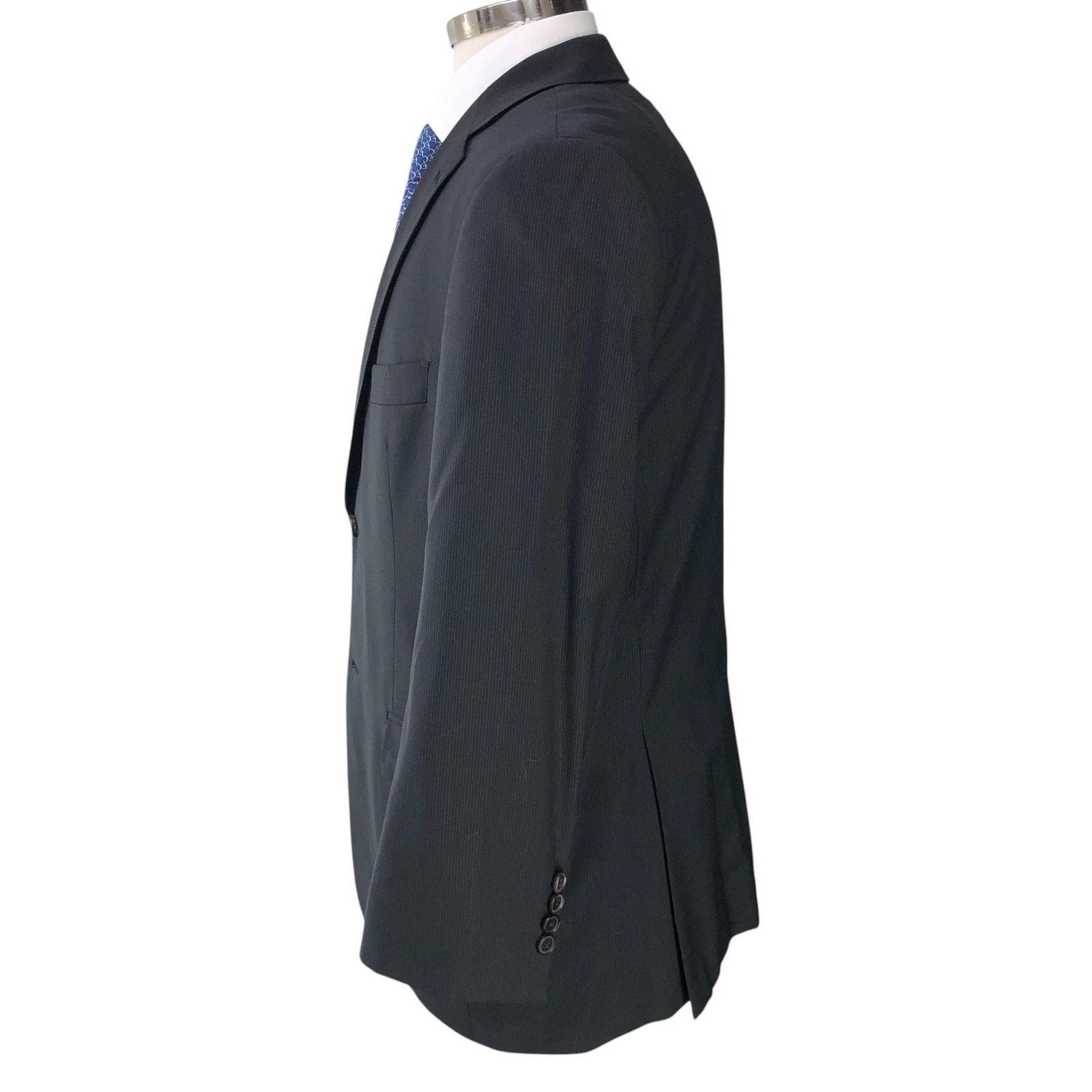 Hugo Boss Hugo Boss Sport Coat 38S Black Pinstripe Pasolini1/Movie1 Size 38S - 7 Thumbnail