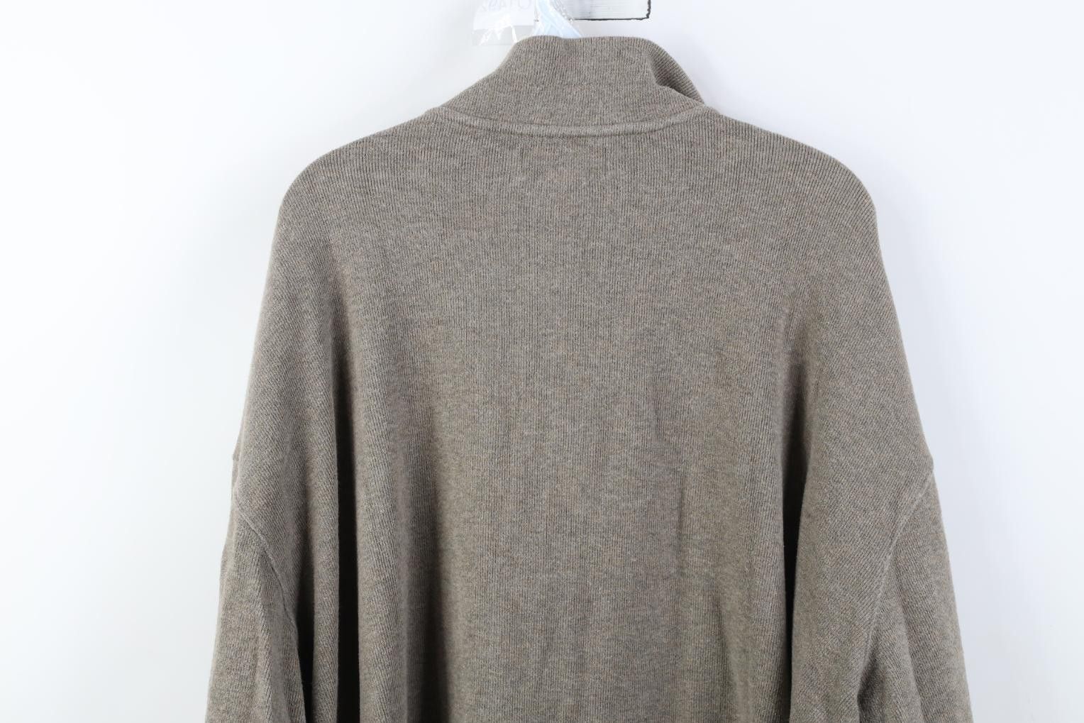 Polo Ralph Lauren Vintage 90s Ralph Lauren Ribbed Knit 1/4 Zip Sweater Beige Size US XXL / EU 58 / 5 - 9 Thumbnail