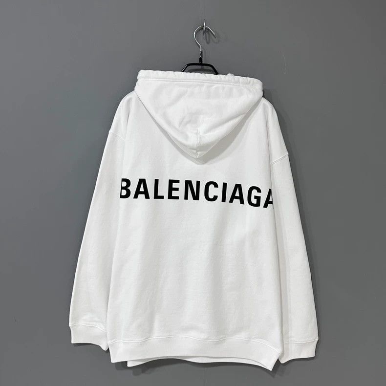 Balenciaga Balenciaga Back logo white hoodie Size US L / EU 52-54 / 3 - 3 Thumbnail