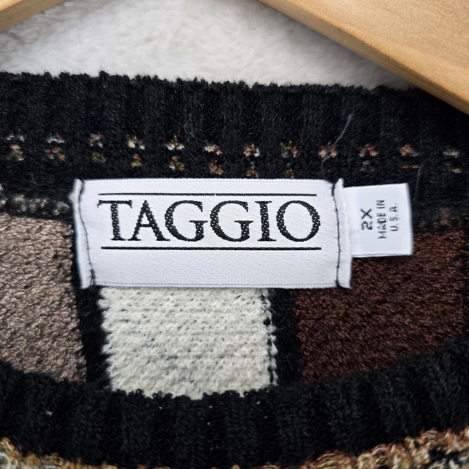 Other Vtg Taggio 3d Knit Sweatshirt Mens 2XL Coogi Style *FLAWS Size US XXL / EU 58 / 5 - 7 Thumbnail