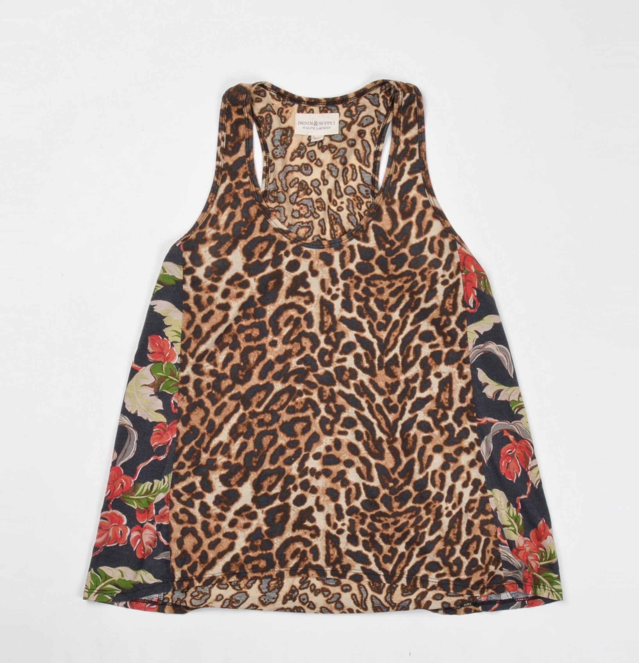 Denim & Supply Ralph Lauren × Polo Ralph Lauren × Ralph Lauren Denim And Supply Ralph Lauren Leopard Print Flared Tank Top Size S / US 4 / IT 40 - 4 Thumbnail